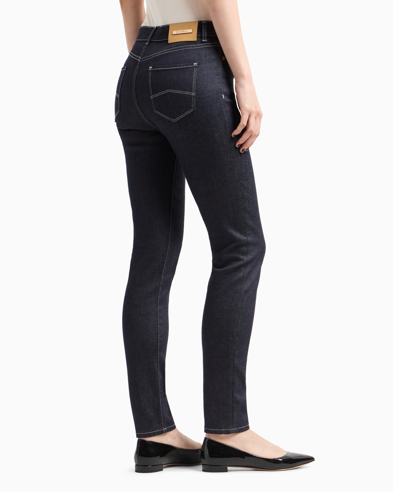 Pantaloni 5 tasche slim fit in denim di cotone stretch Slide 2