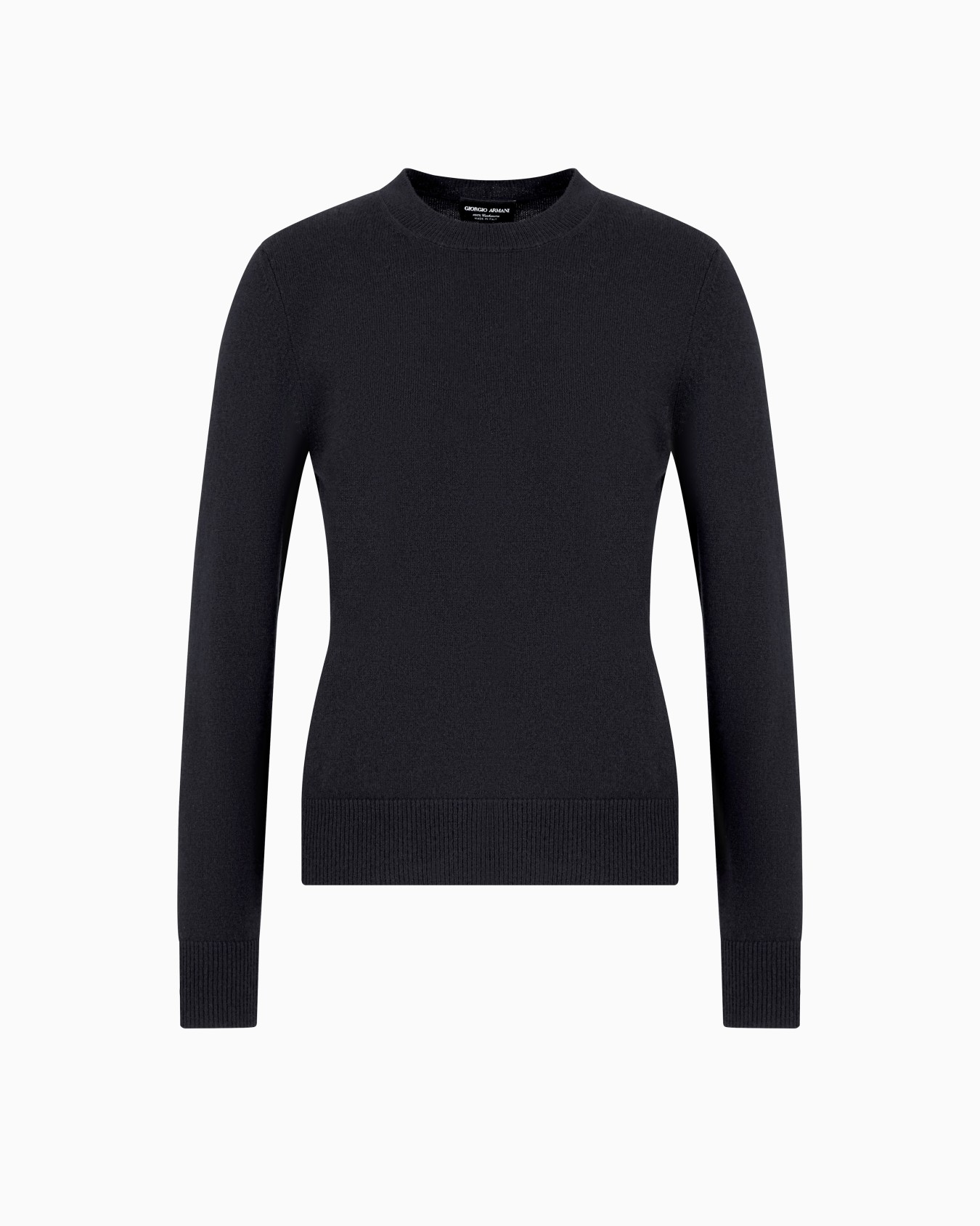 Pull en cachemire avec bords côtelés Diapositive 0