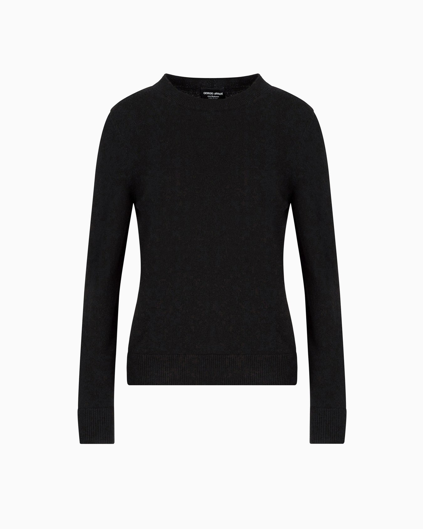 Pull en cachemire avec bords côtelés Diapositive 0