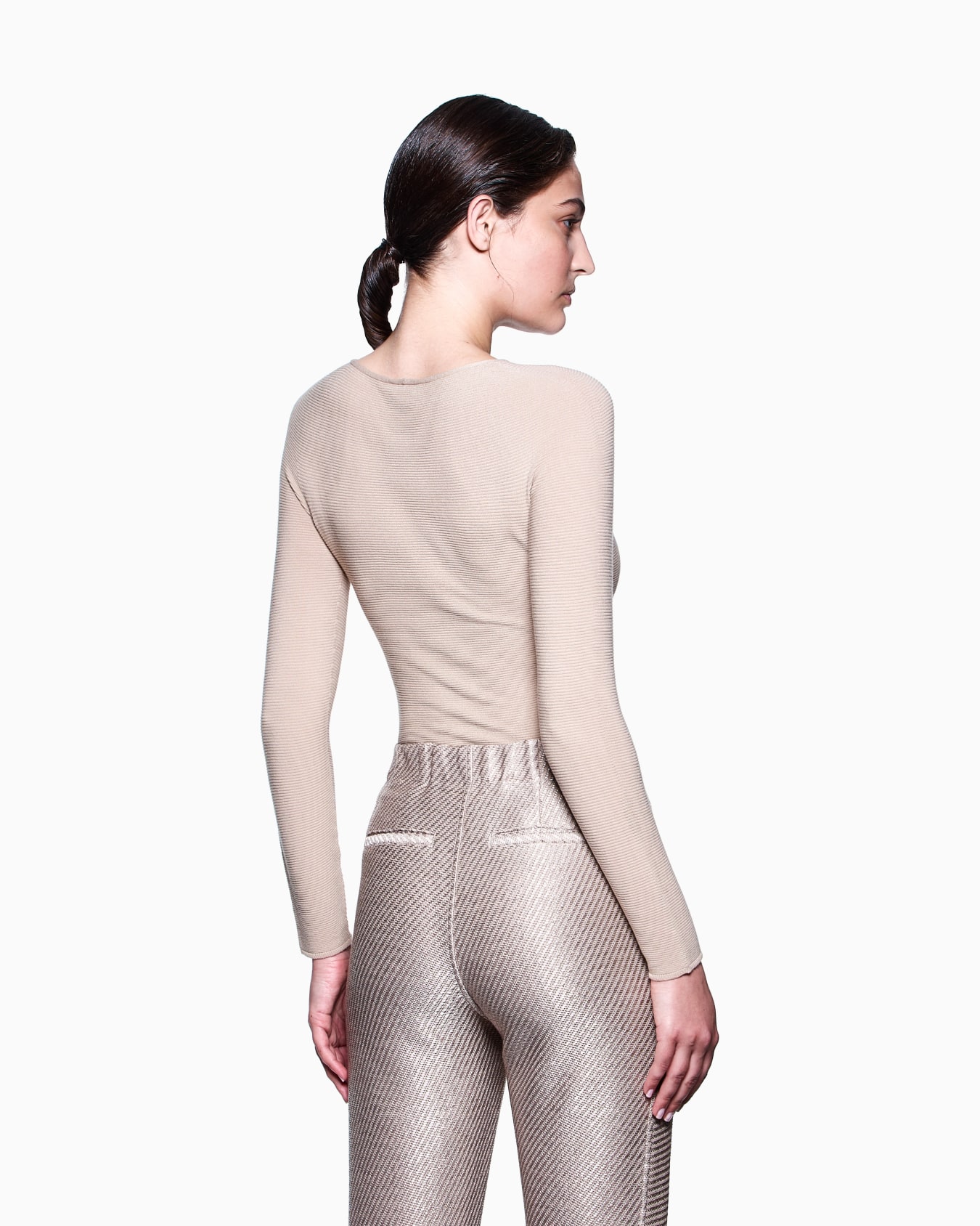 Links-stitch viscose long-sleeved jumper Slide 2