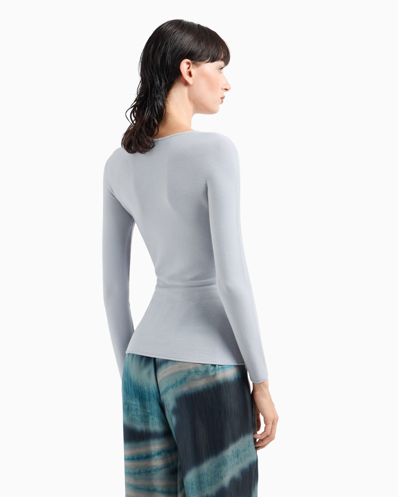 Links-stitch viscose long-sleeved jumper Slide 2
