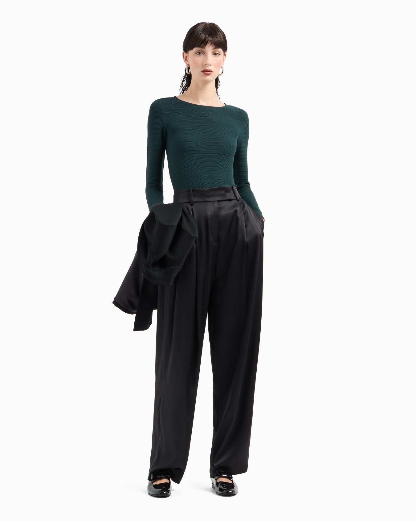 Links-stitch viscose long-sleeved jumper Slide 3