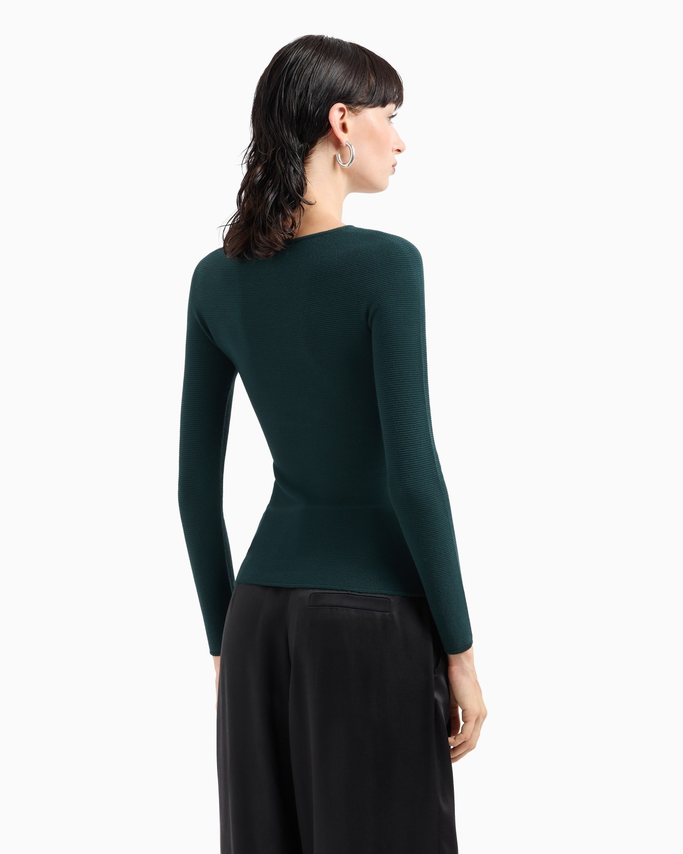 Links-stitch viscose long-sleeved jumper Slide 2