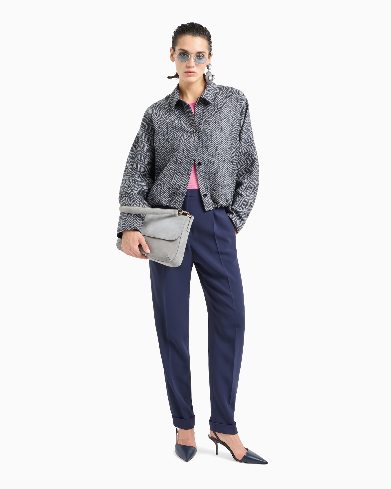 Pull à manches courtes en viscose au point mousse Diapositive 3