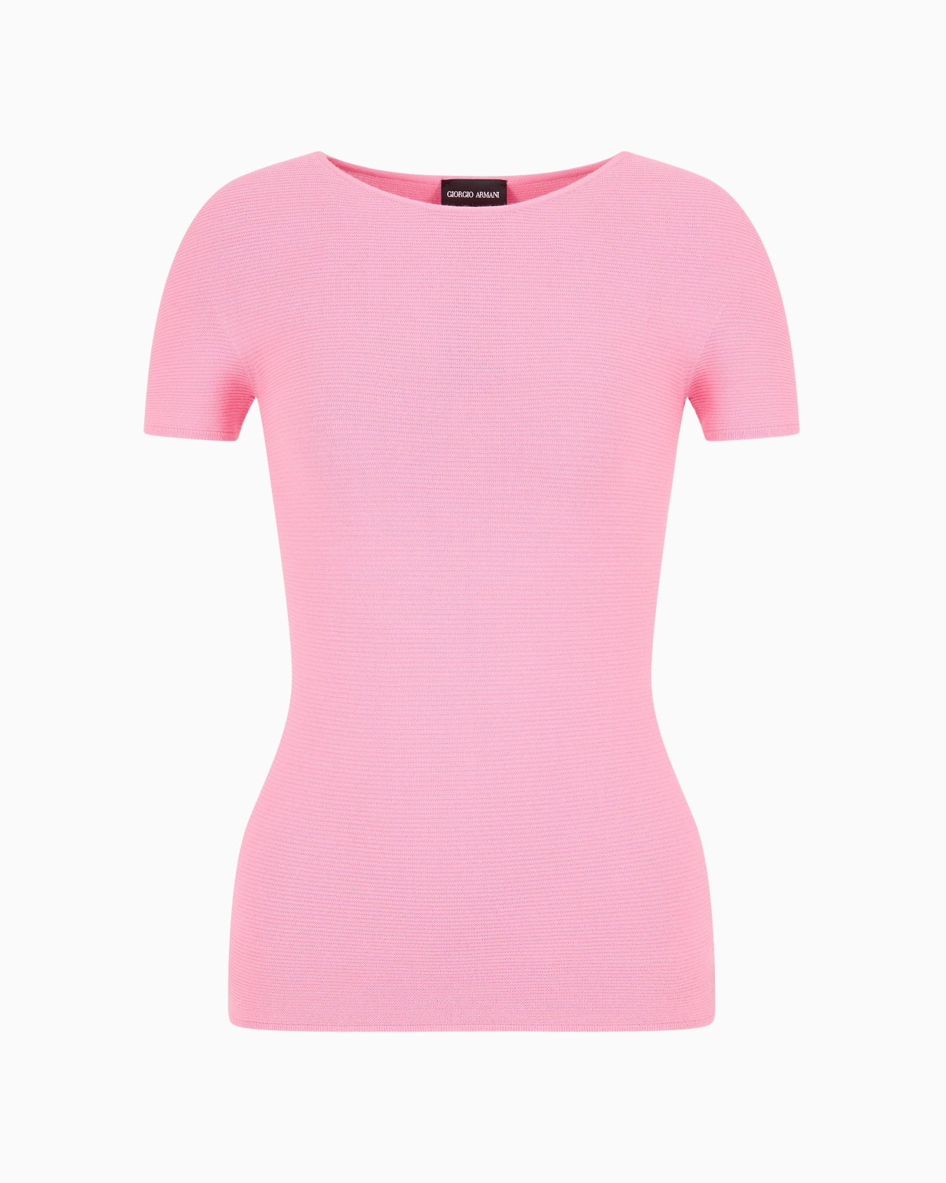 Pull à manches courtes en viscose au point mousse Diapositive 0