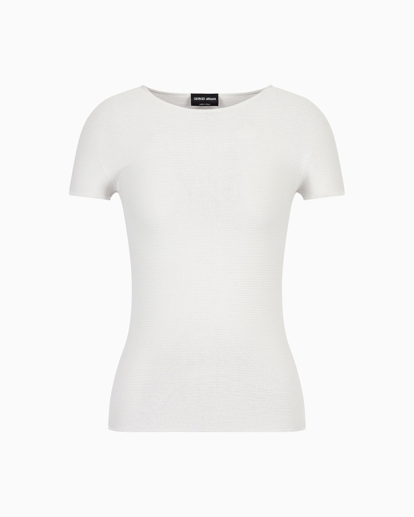Pull à manches courtes en viscose au point mousse Diapositive 0