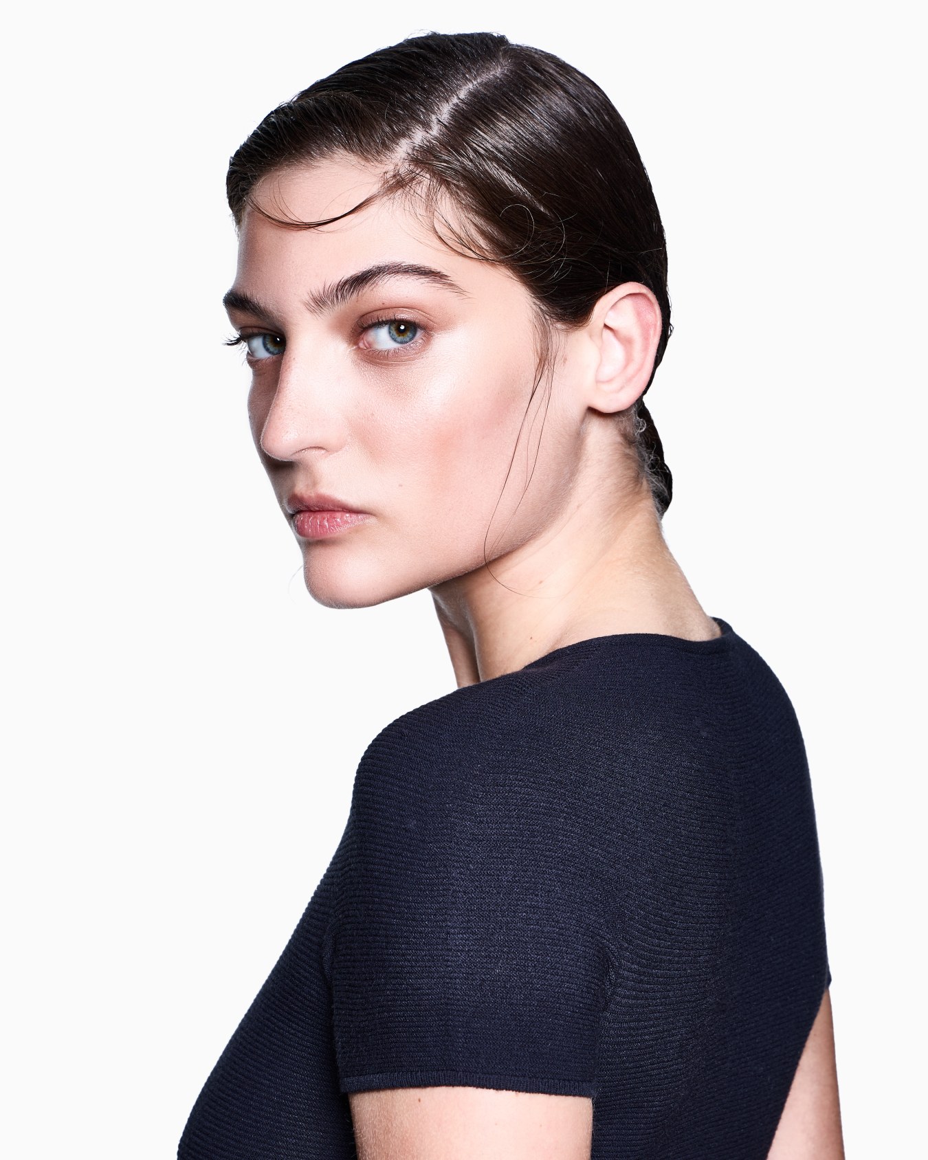 Pull à manches courtes en viscose au point mousse Diapositive 4