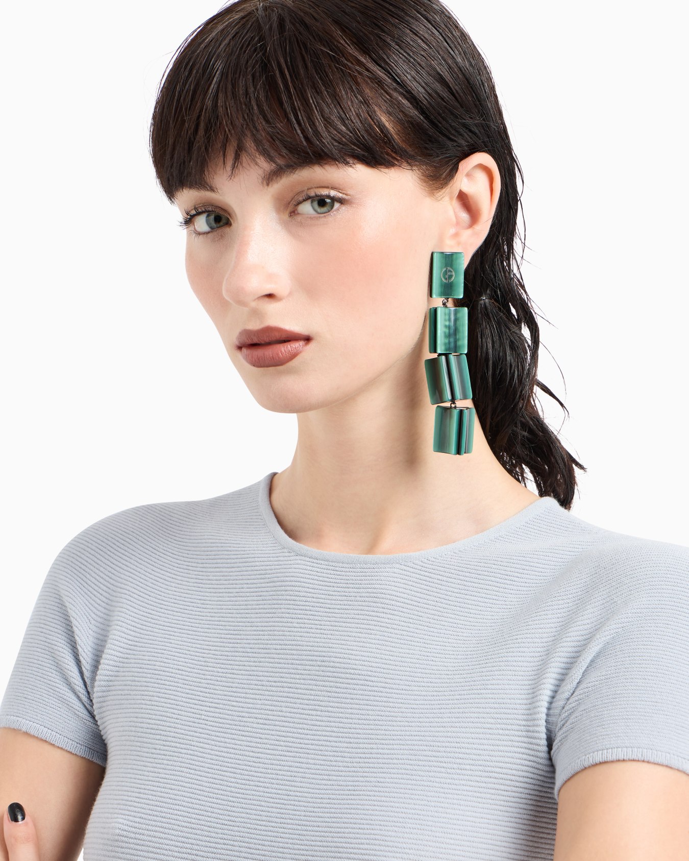 Links-stitch viscose short-sleeved jumper Slide 4