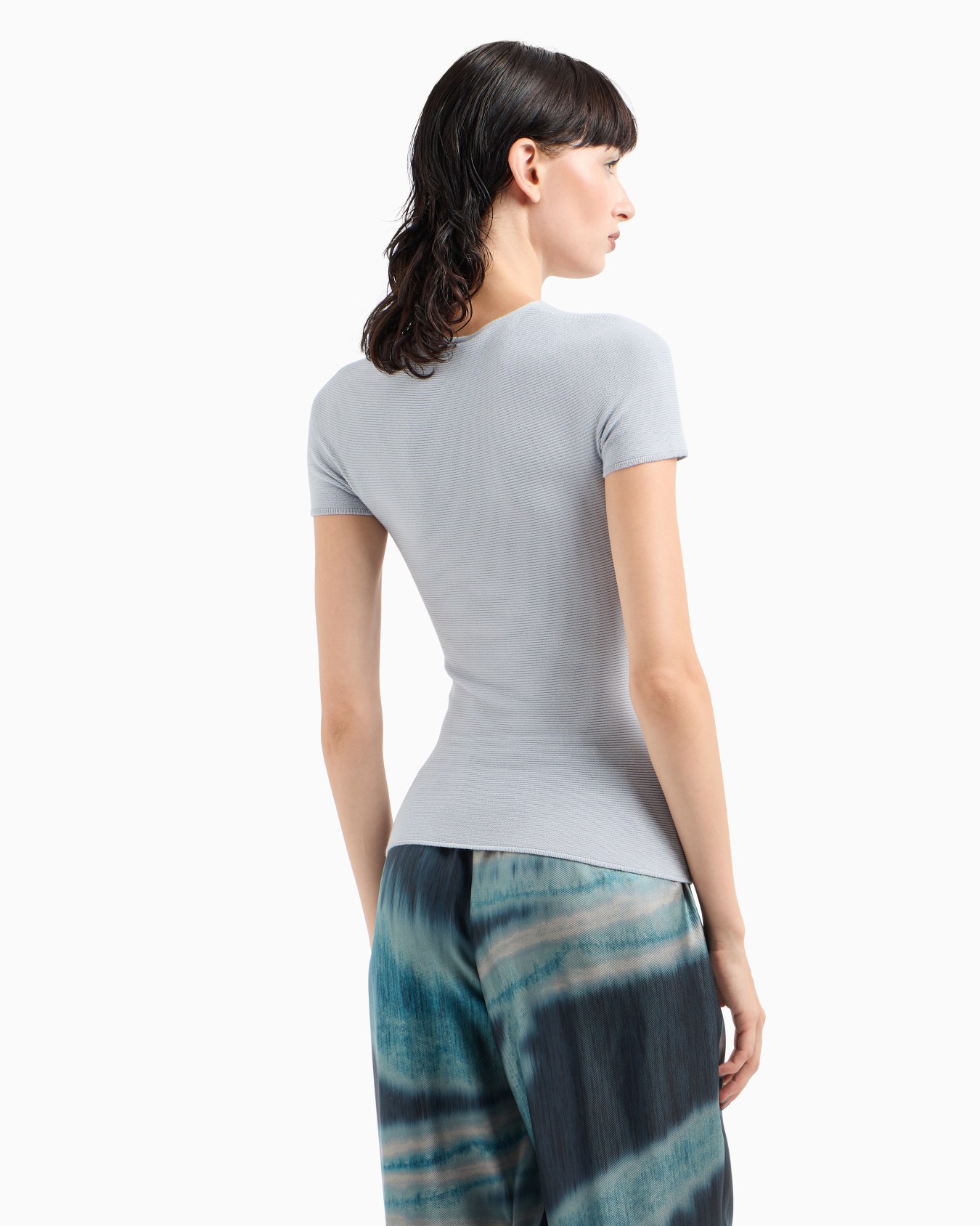Links-stitch viscose short-sleeved jumper Slide 2
