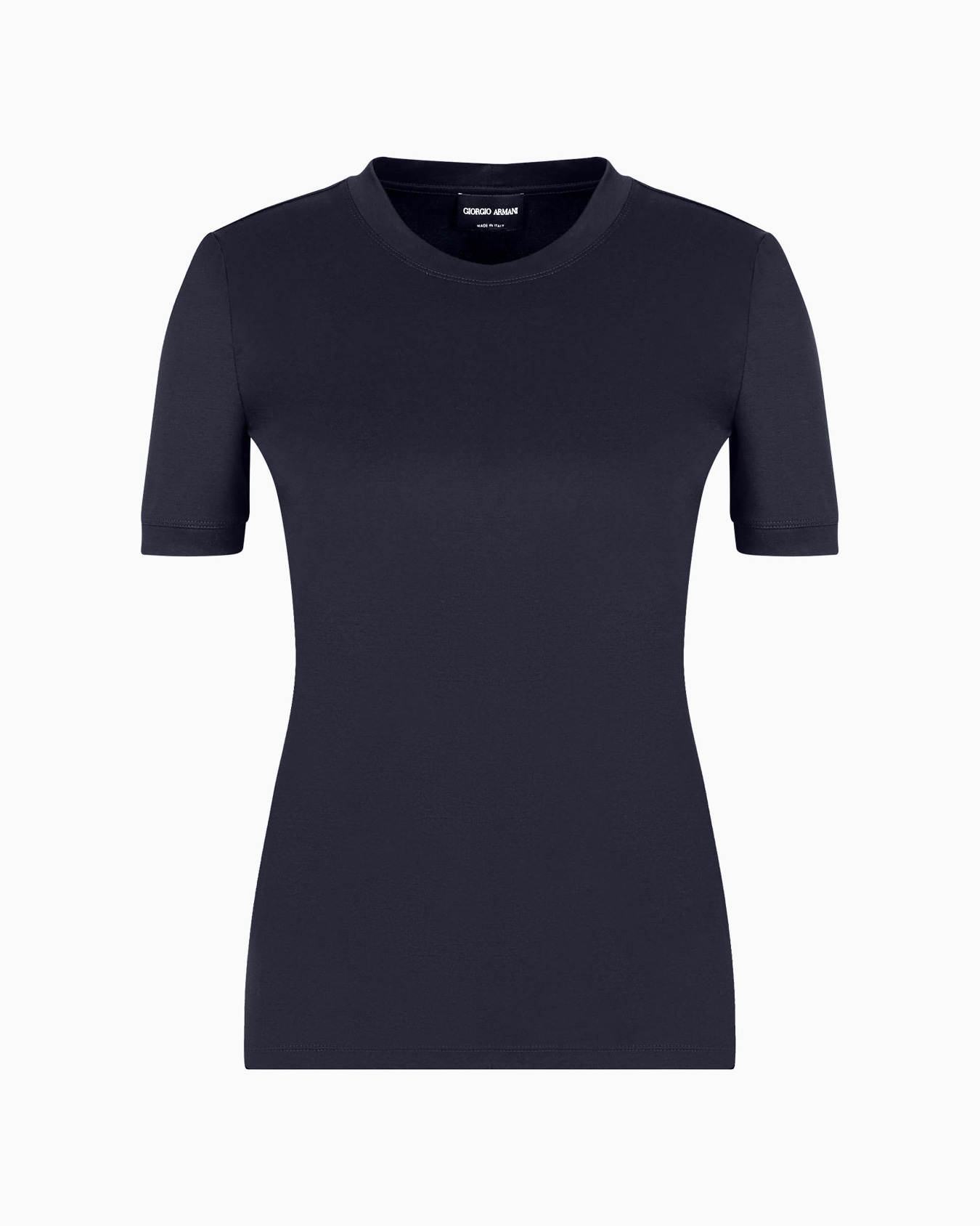 Short-sleeved crew-neck jumper in pure cashmere Slide 0