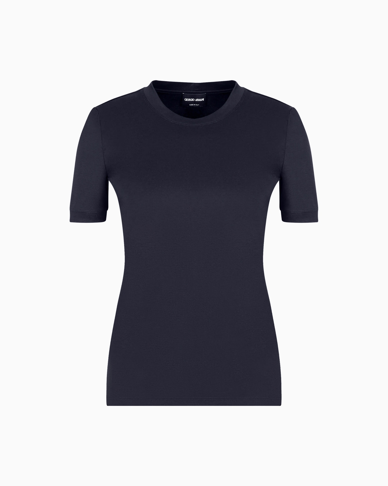 Short-sleeved crew-neck jumper in pure cashmere Slide 0
