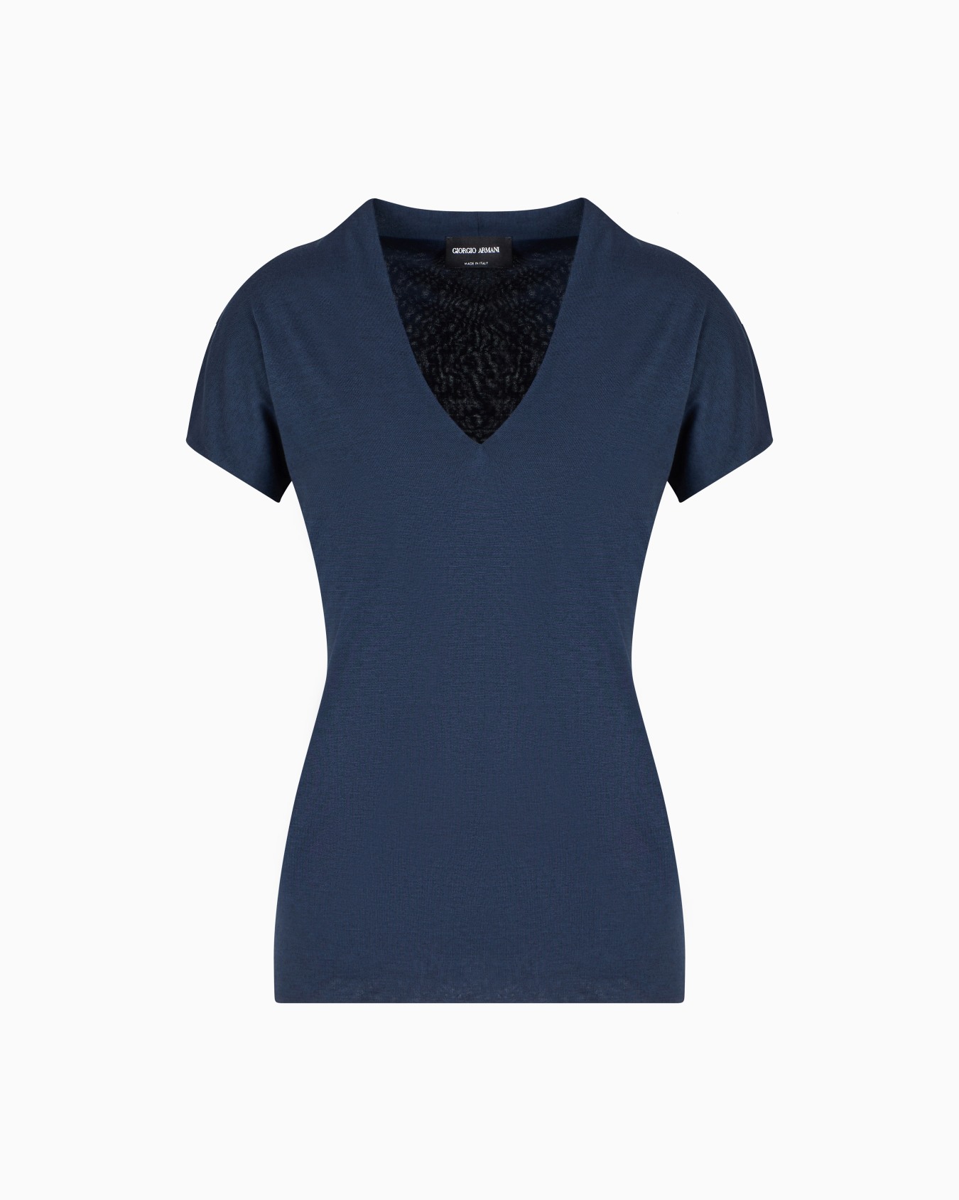 Top de punto con cuello en V Diapositiva 0