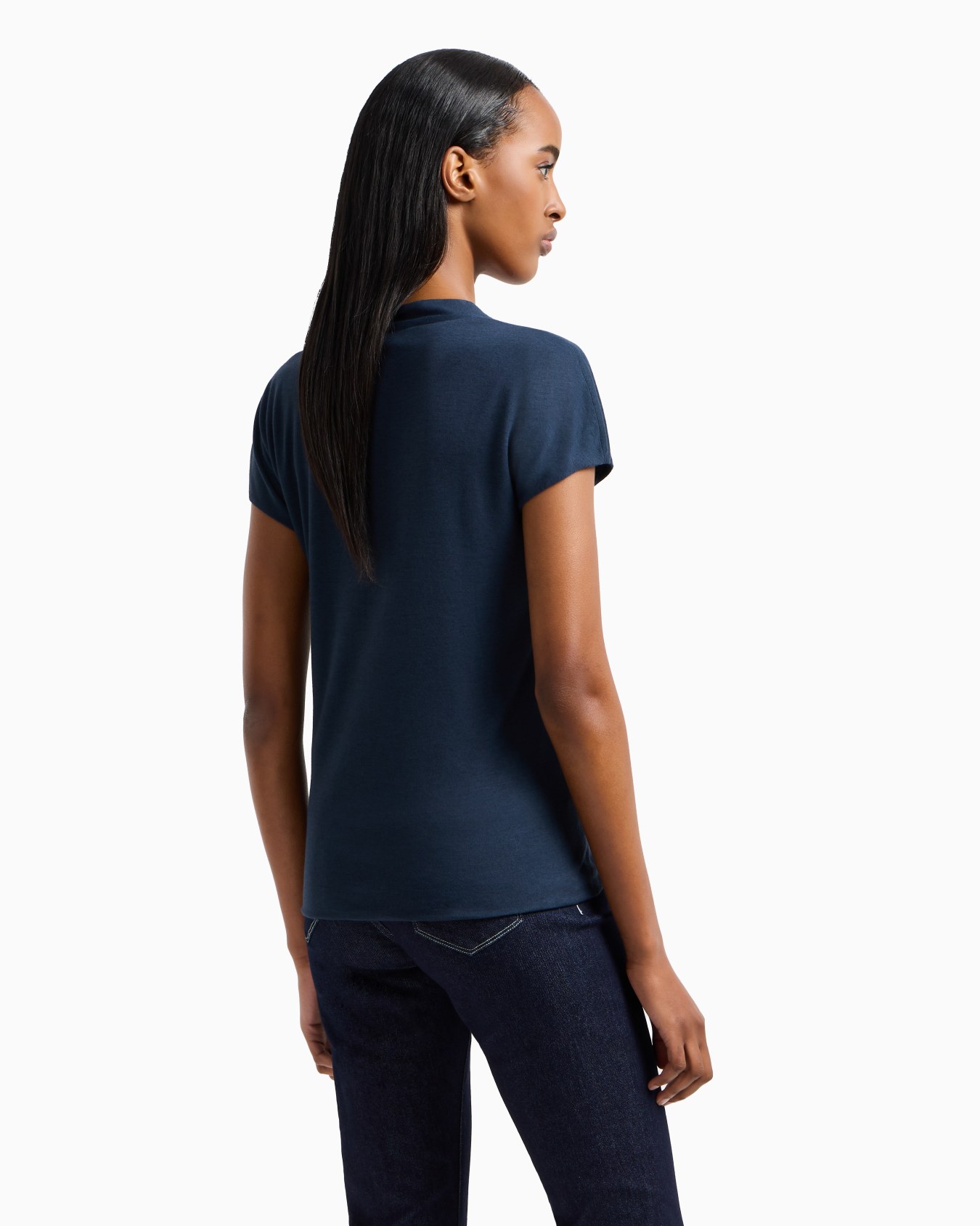 Top de punto con cuello en V Diapositiva 2