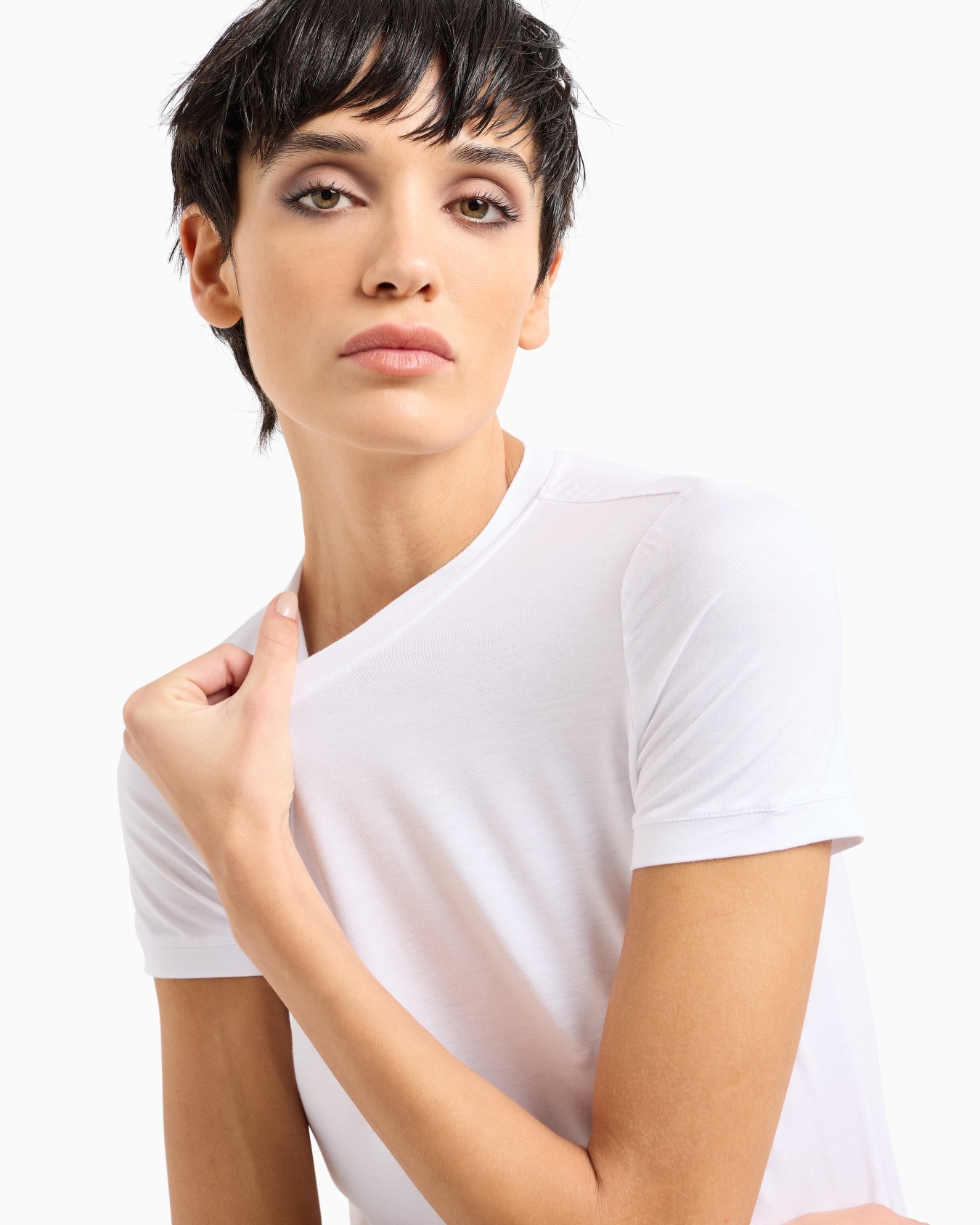 Stretch viscose jersey T-shirt Slide 4