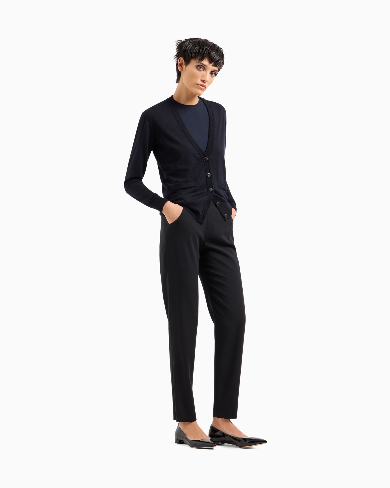 T-shirt in jersey di viscosa stretch Slide 1
