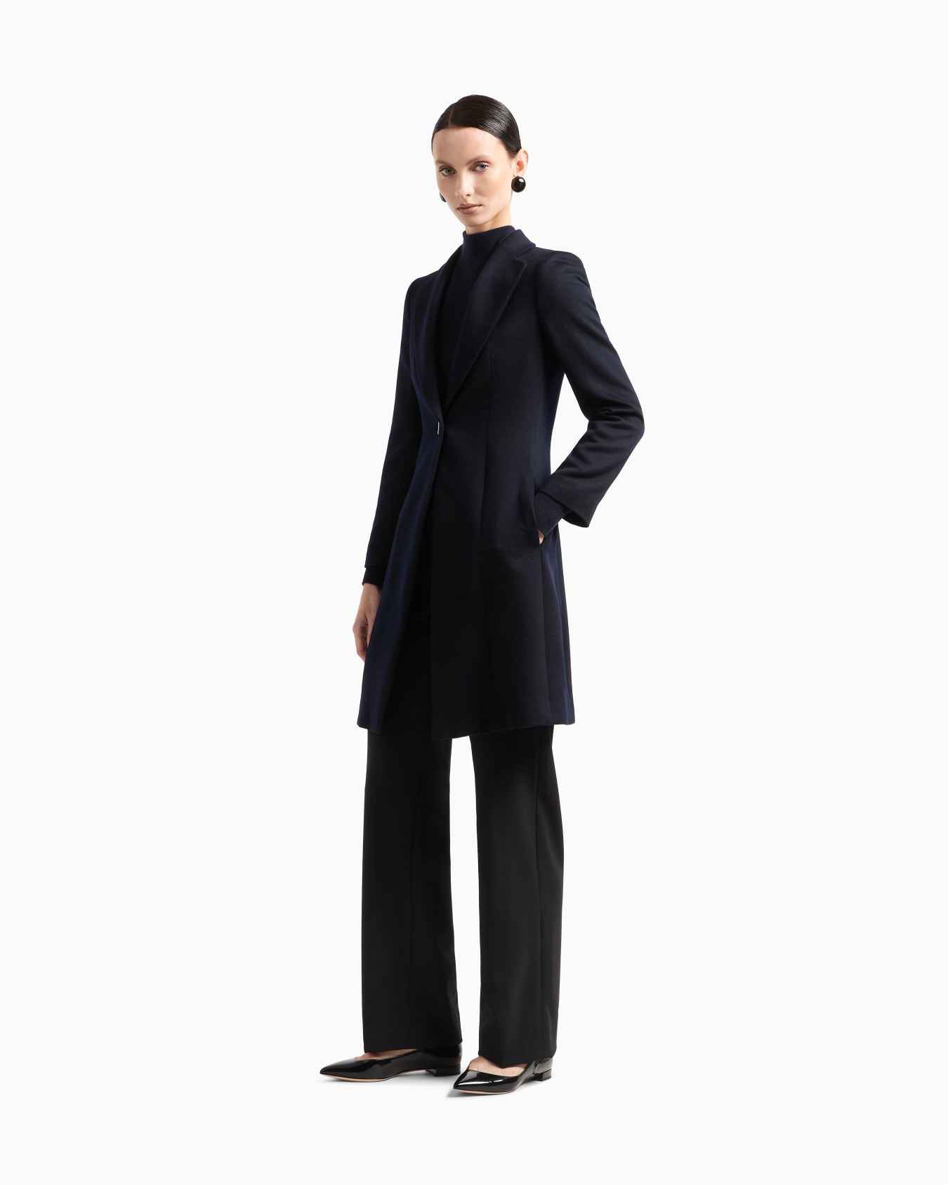 Pure cashmere mock-neck jumper Slide 1