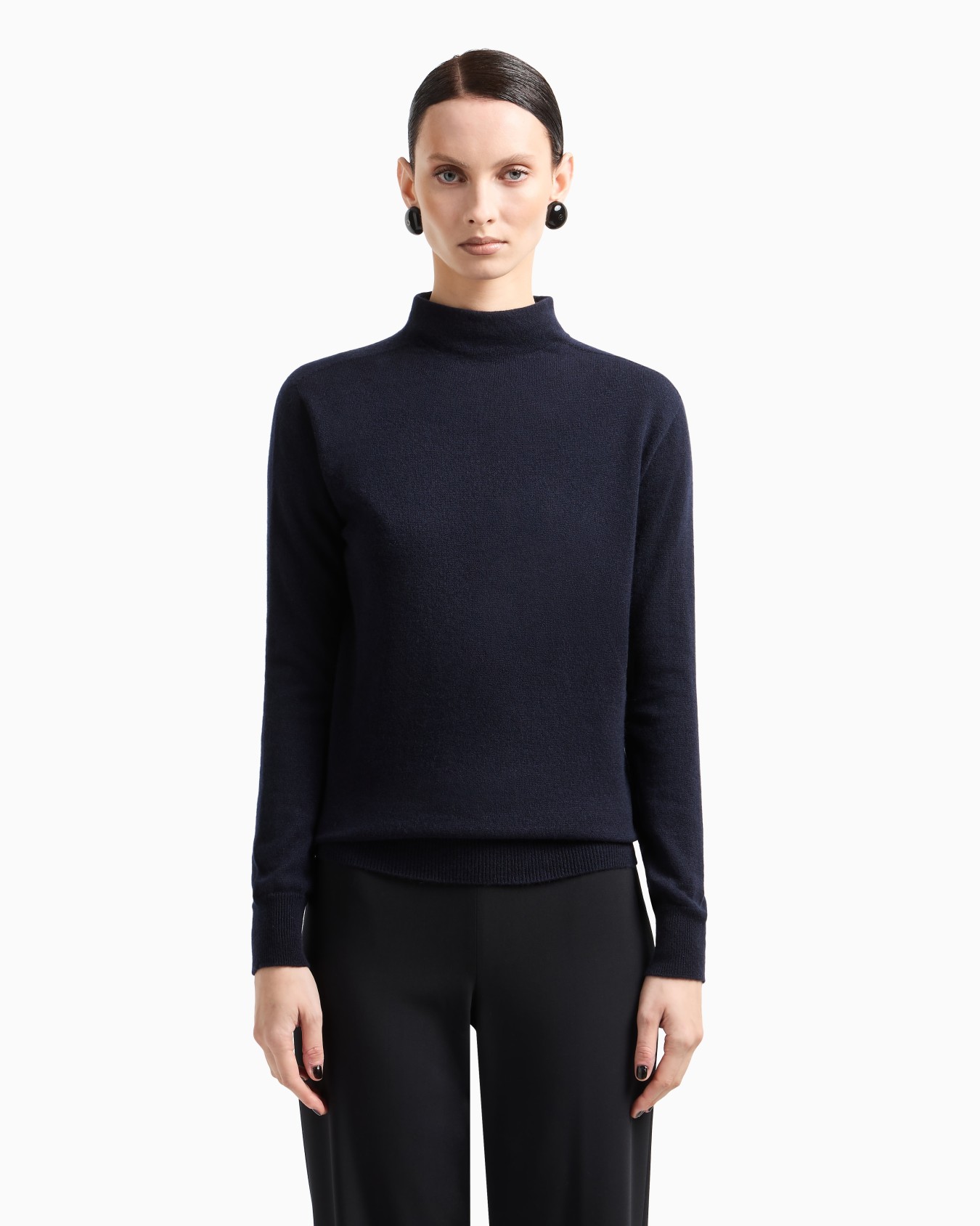Pure cashmere mock-neck jumper Slide 3