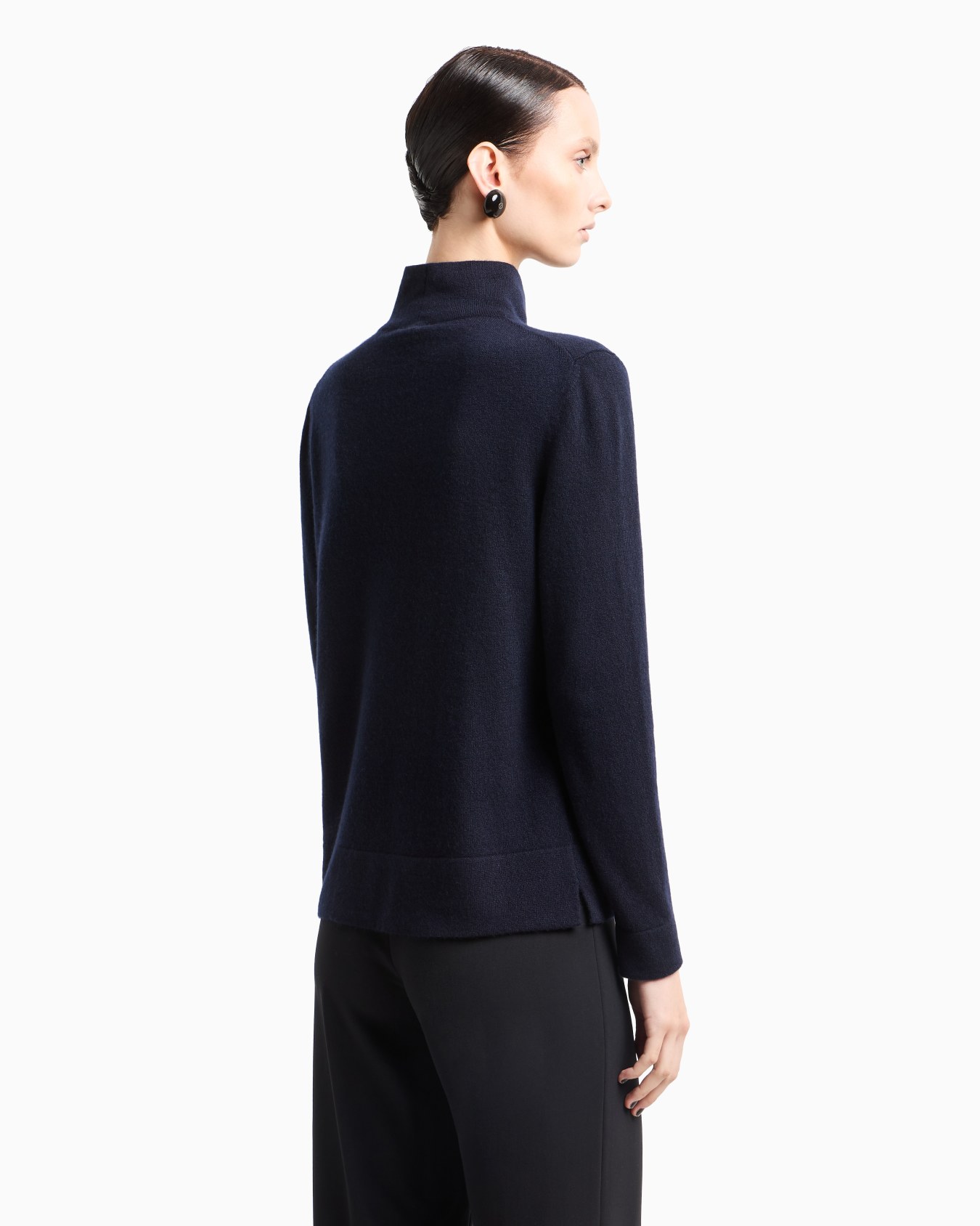 Pure cashmere cowl-neck jumper Slide 2