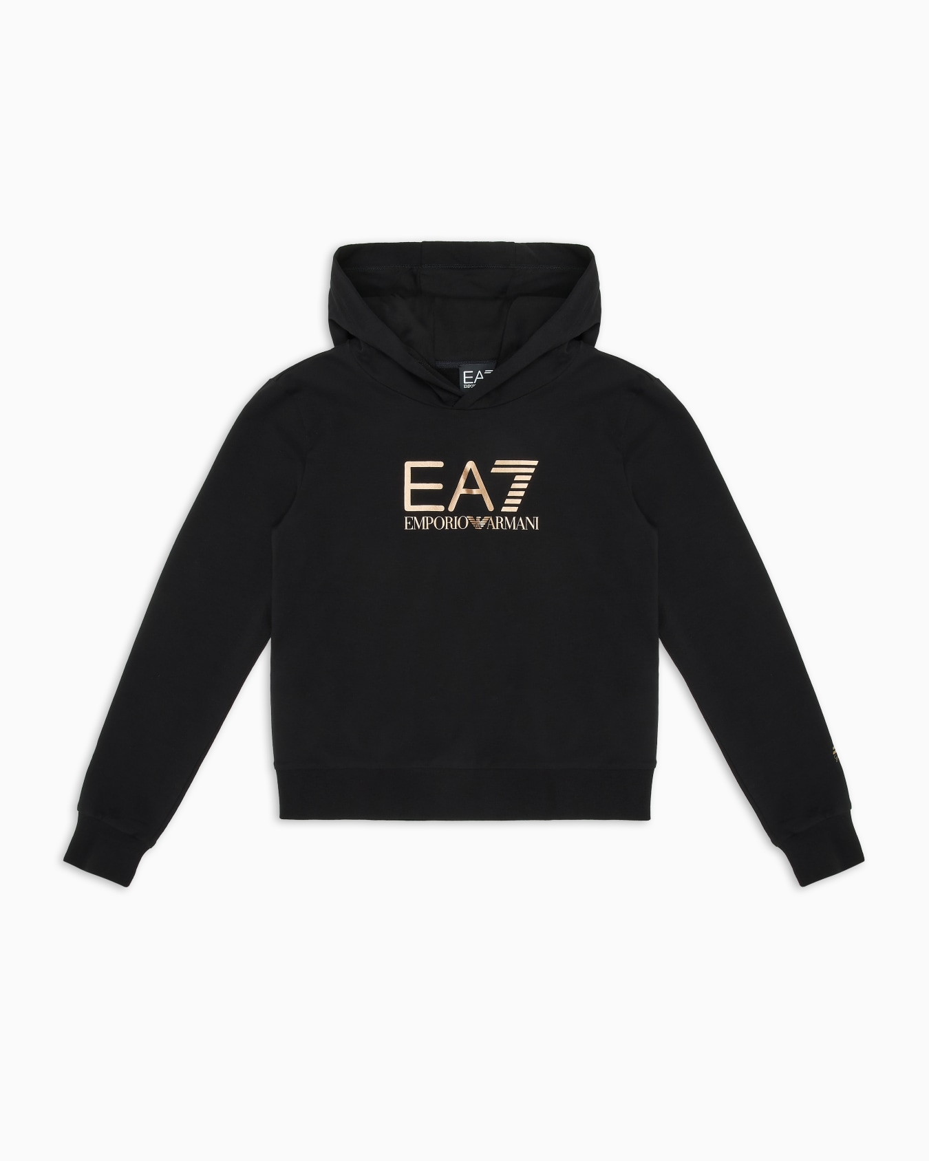 Shiny Girl stretch-cotton hooded sweatshirt Diapositiva 0