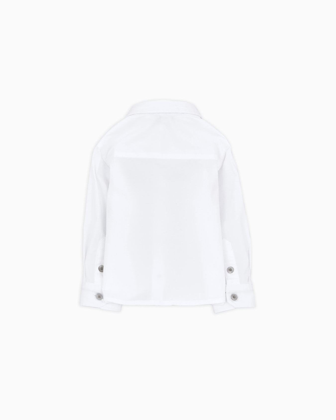 Stretch cotton shirt with eagle embroidery Slide 2