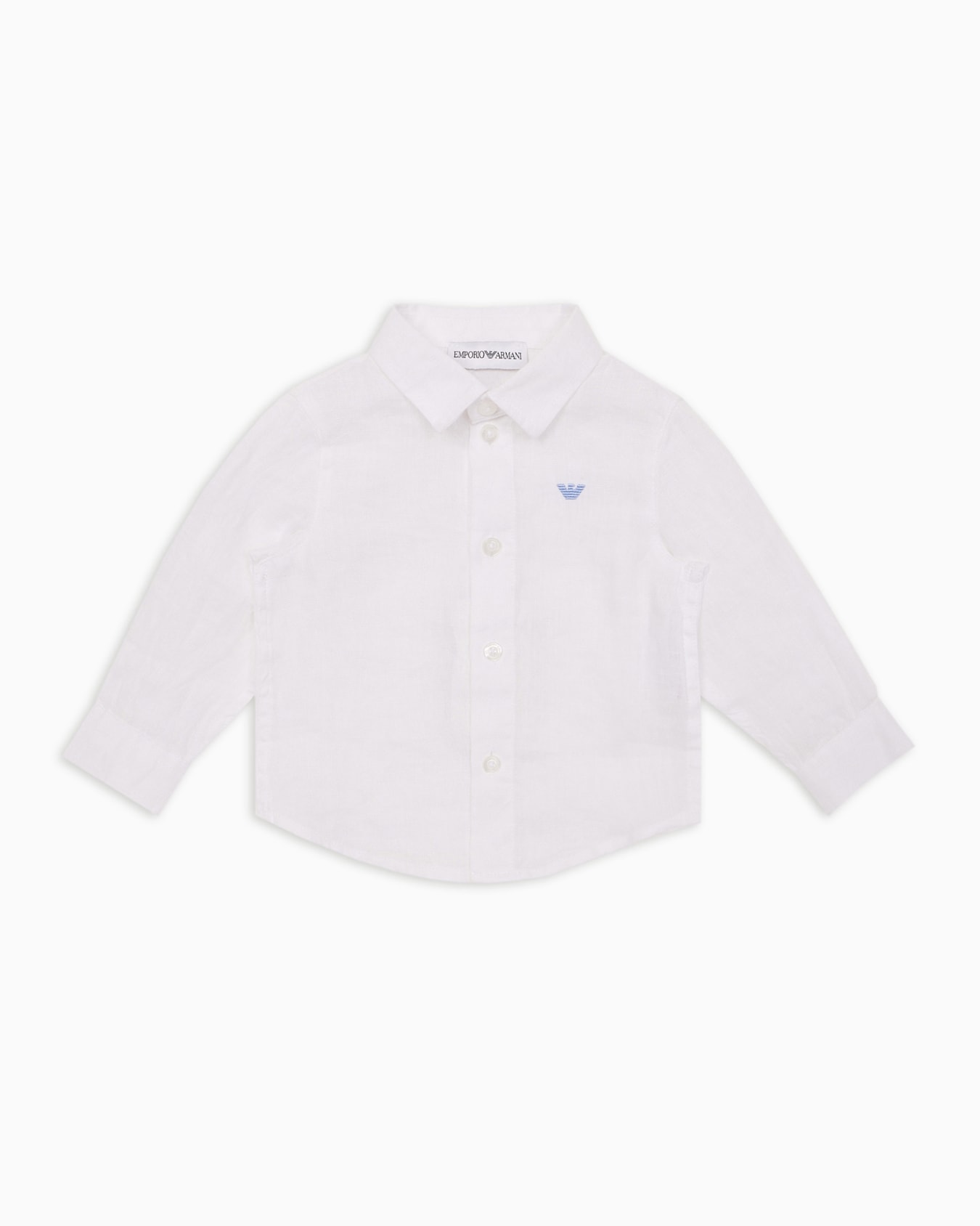 Linen shirt with eagle embroidery Slide 0
