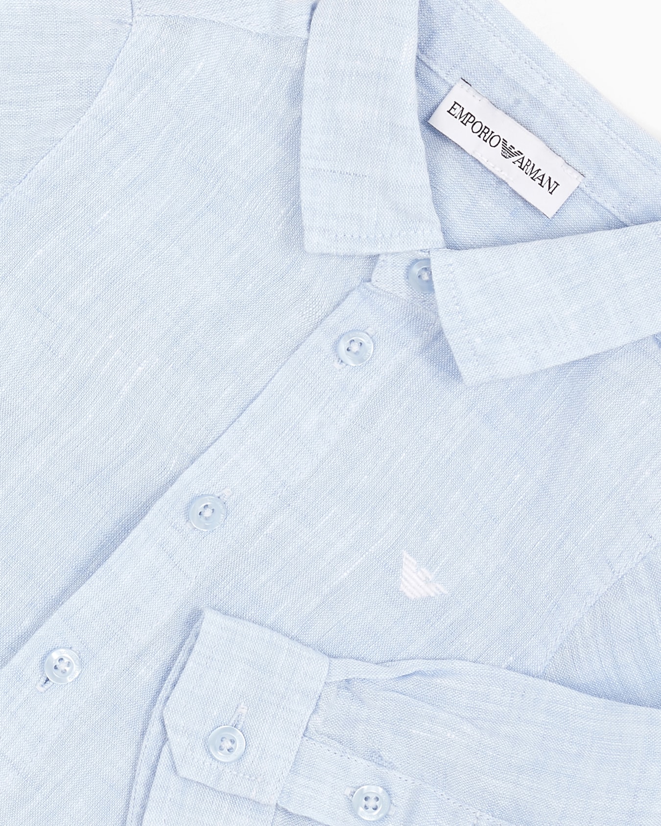 Linen shirt with eagle embroidery Slide 1