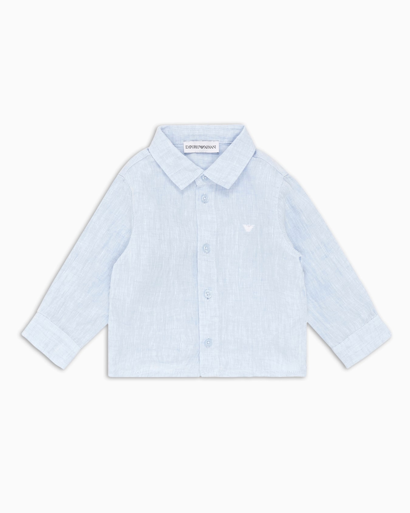 Linen shirt with eagle embroidery Slide 0