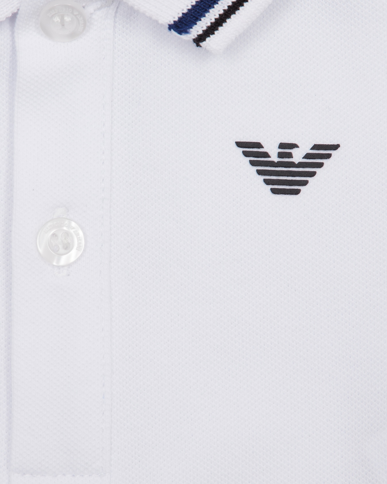 Polo en piqué stretch avec bords rayés Diapositive 3