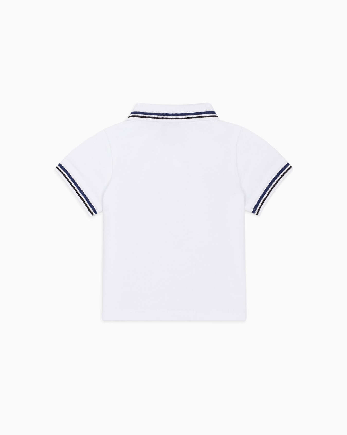 Polo en piqué stretch avec bords rayés Diapositive 2