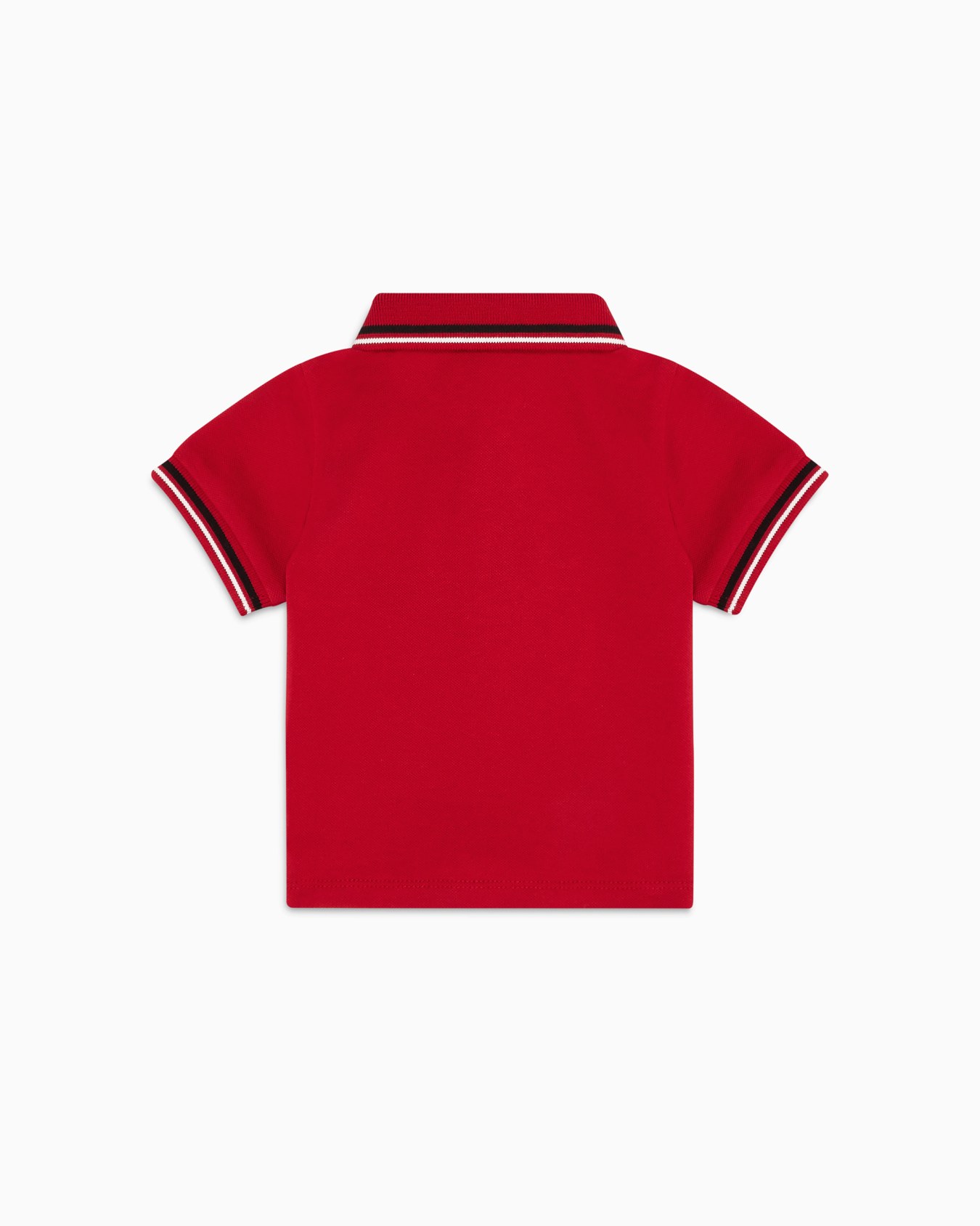 Stretch piqué polo shirt with striped trim Slide 2