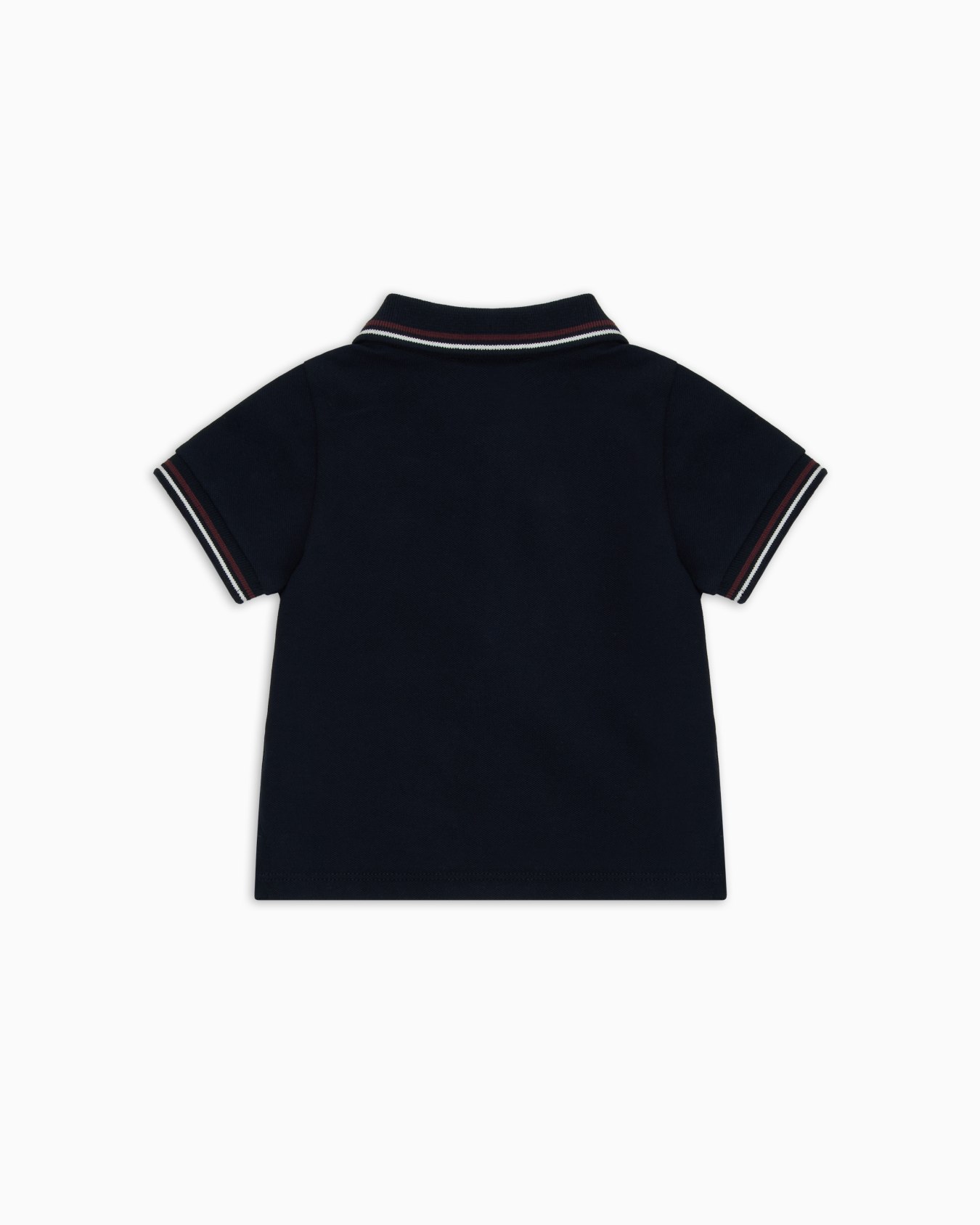 Polo en piqué stretch avec bords rayés Diapositive 2