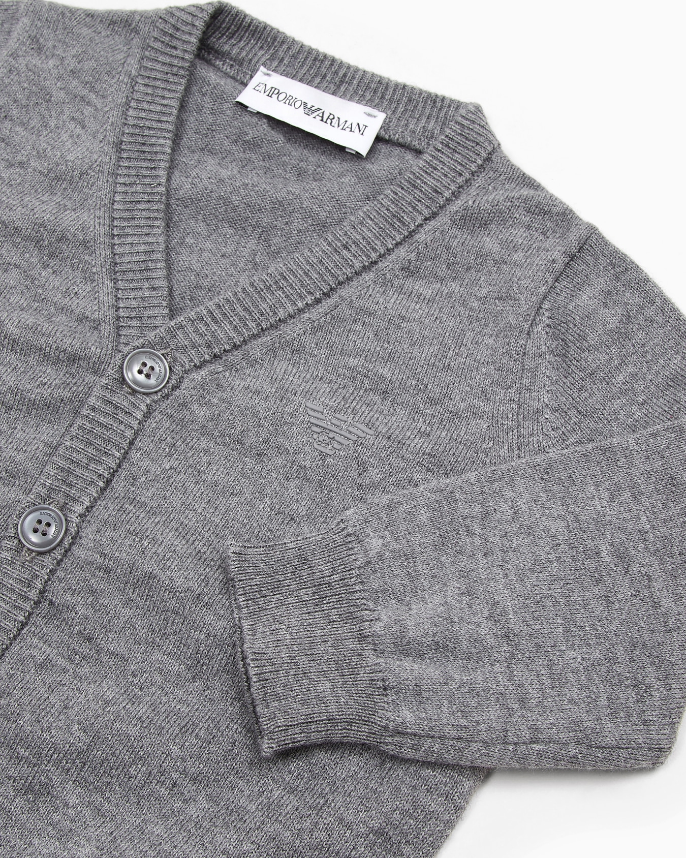 Cardigan scollo V in misto lana Slide 1