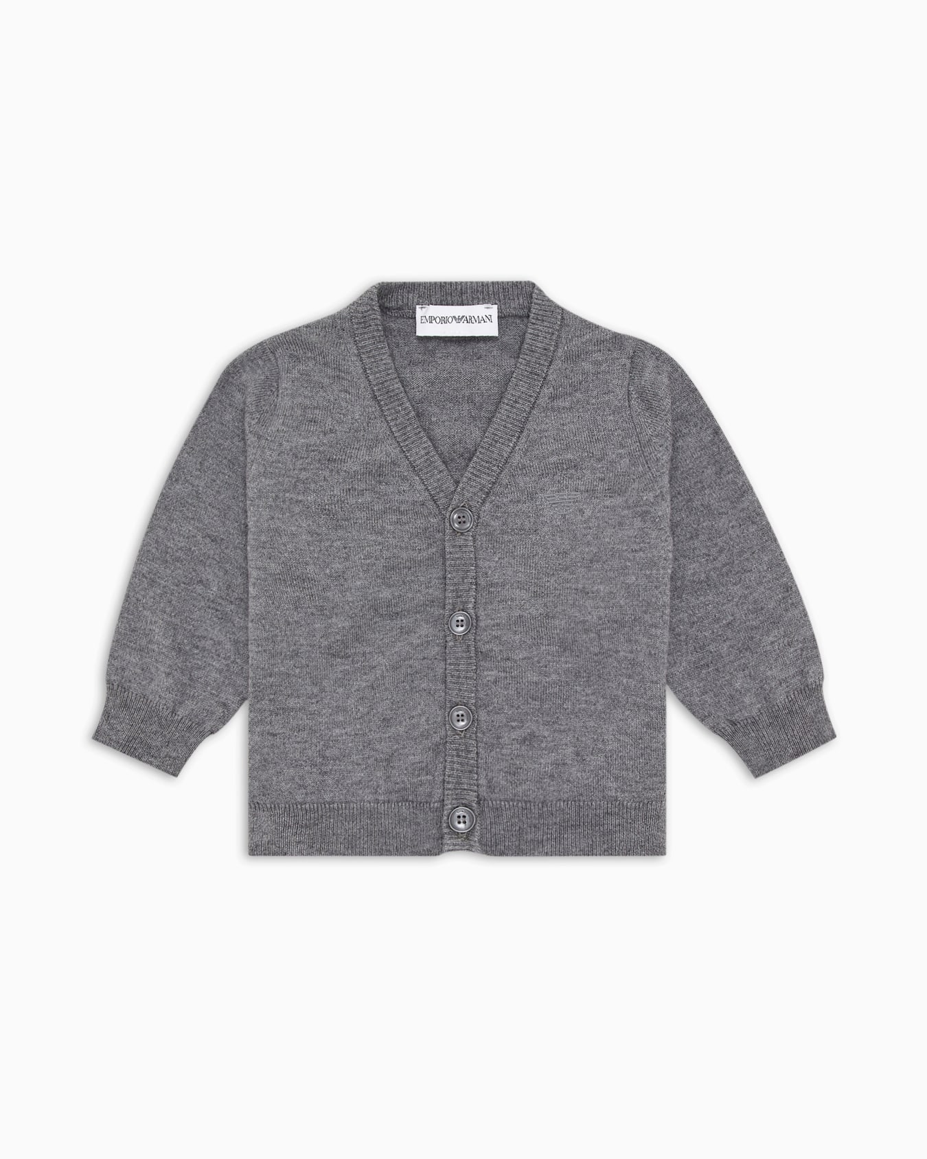Cardigan scollo V in misto lana Slide 0