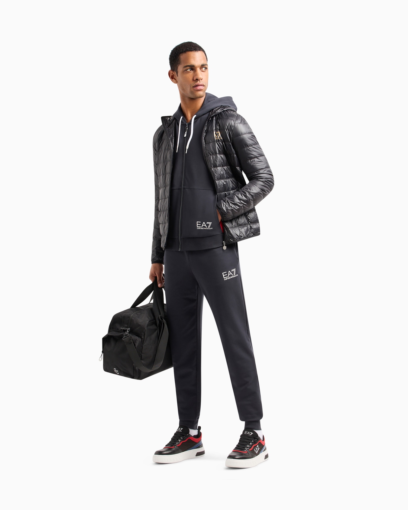Packable hooded Core Identity puffer jacket Slide 1