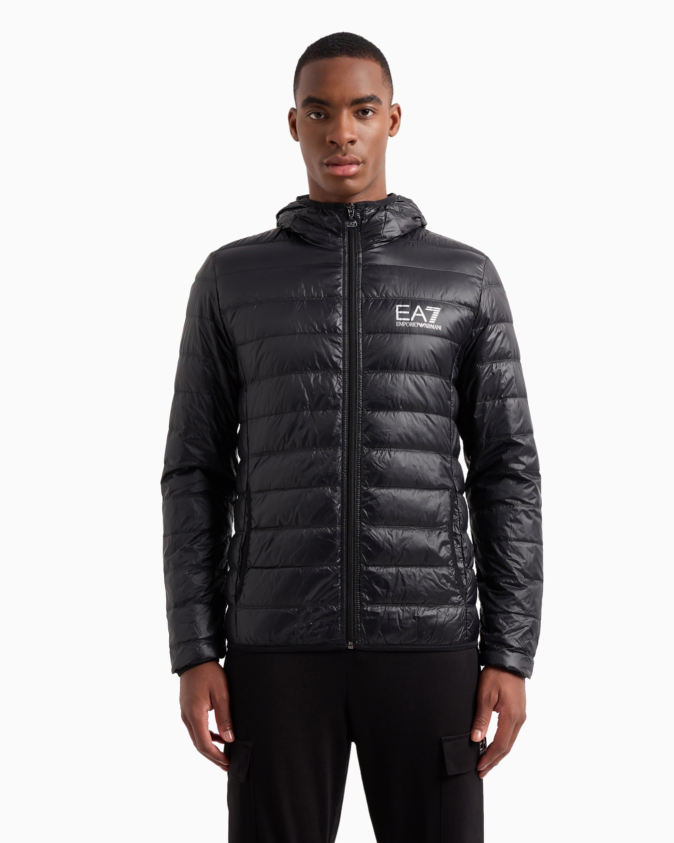 Packable hooded Core Identity puffer jacket Slide 3