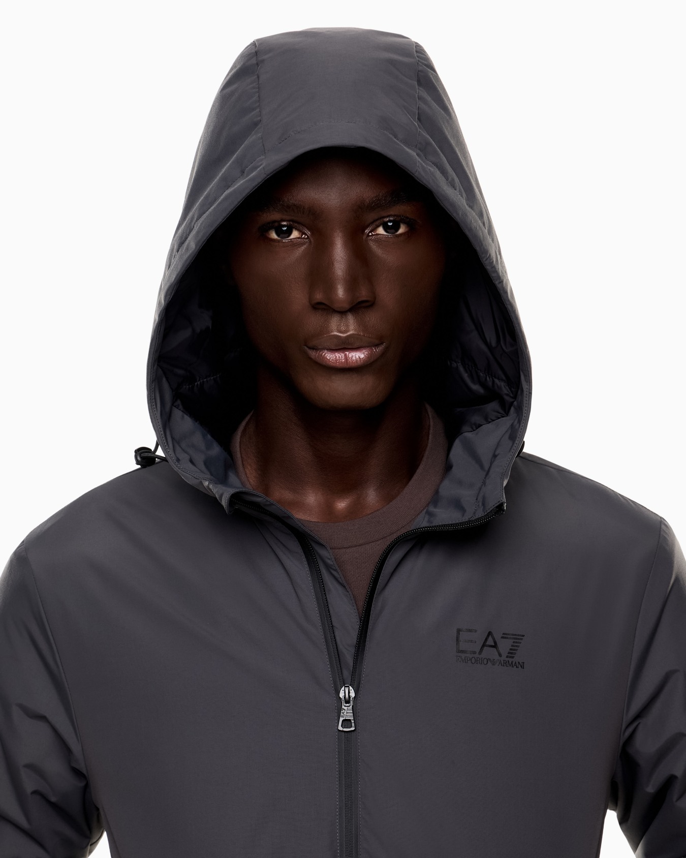 Core Identity hooded bomber in technical fabric Slide 4