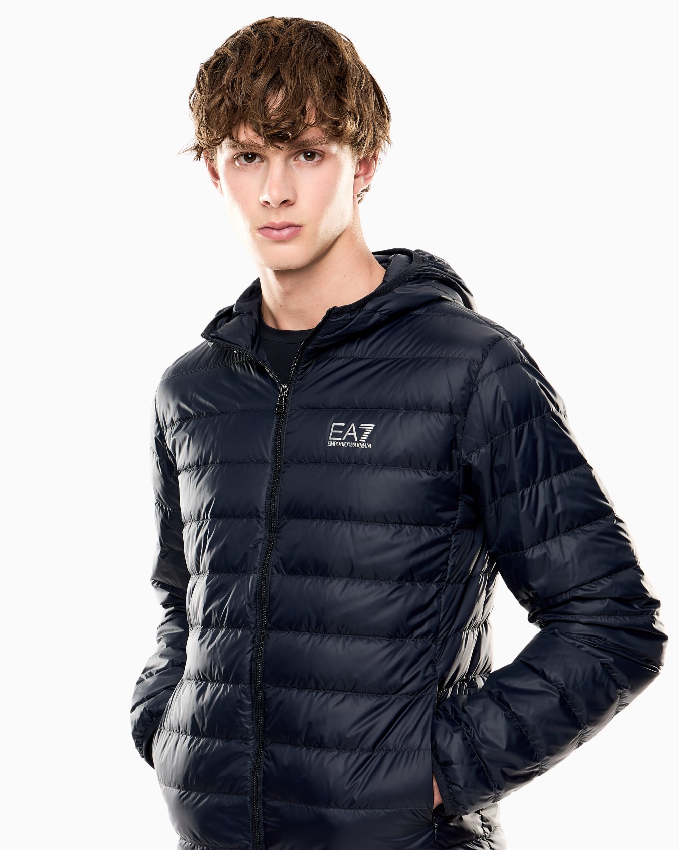 Core Identity packable down jacket with hood Slide 4