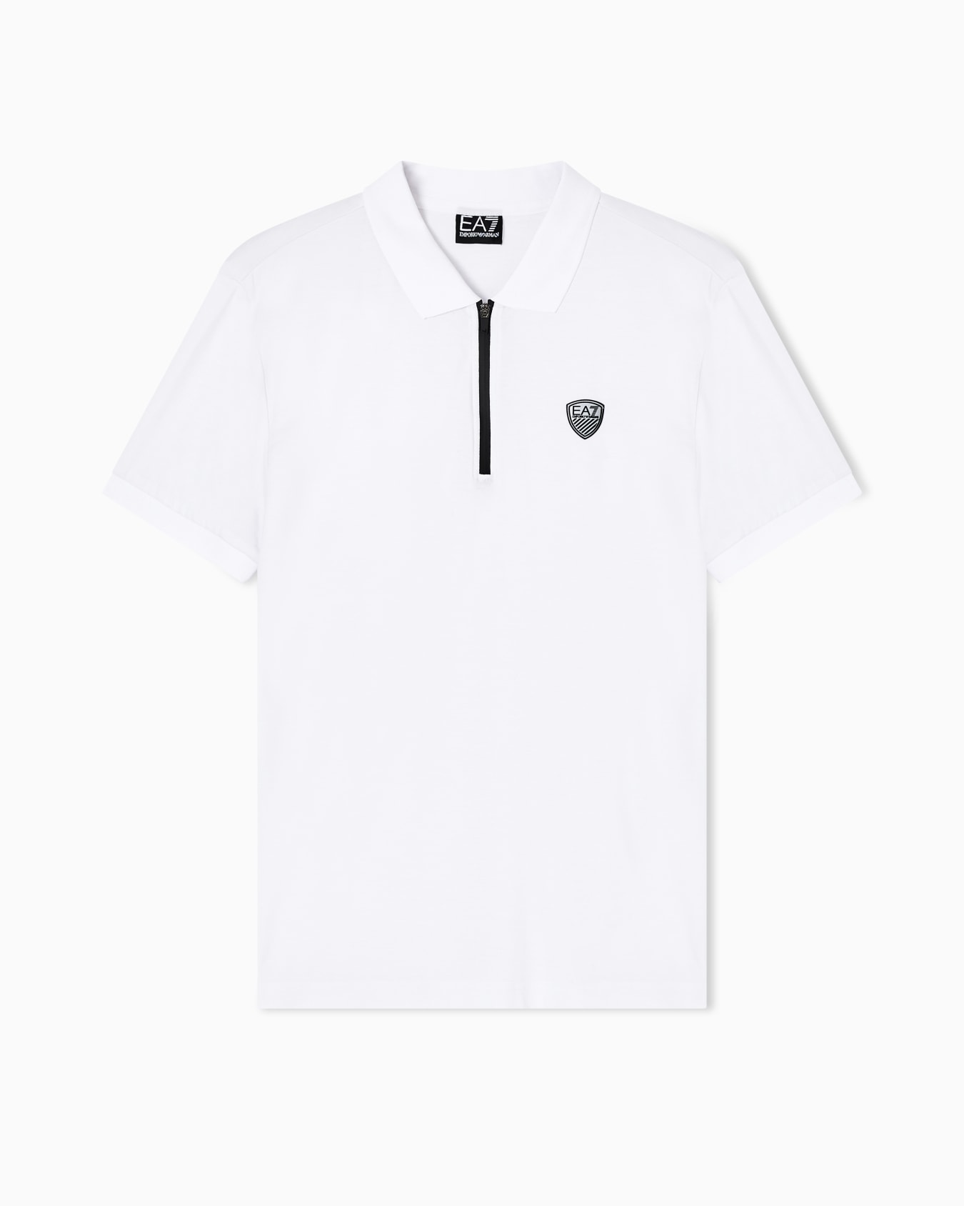 Premium Shield polo shirt in nylon and jersey viscose Slide 0