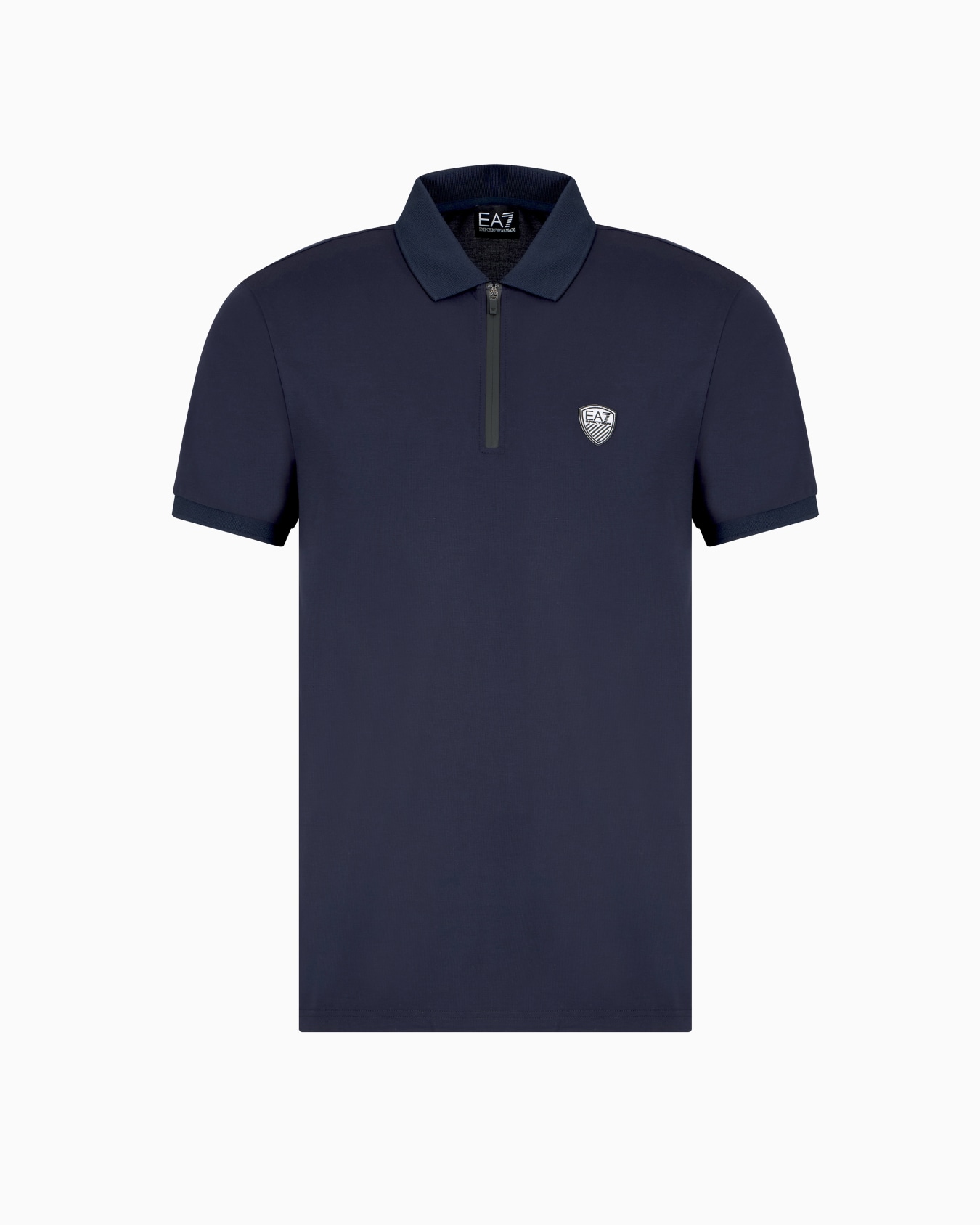 Premium Shield polo shirt in nylon and jersey viscose Slide 0