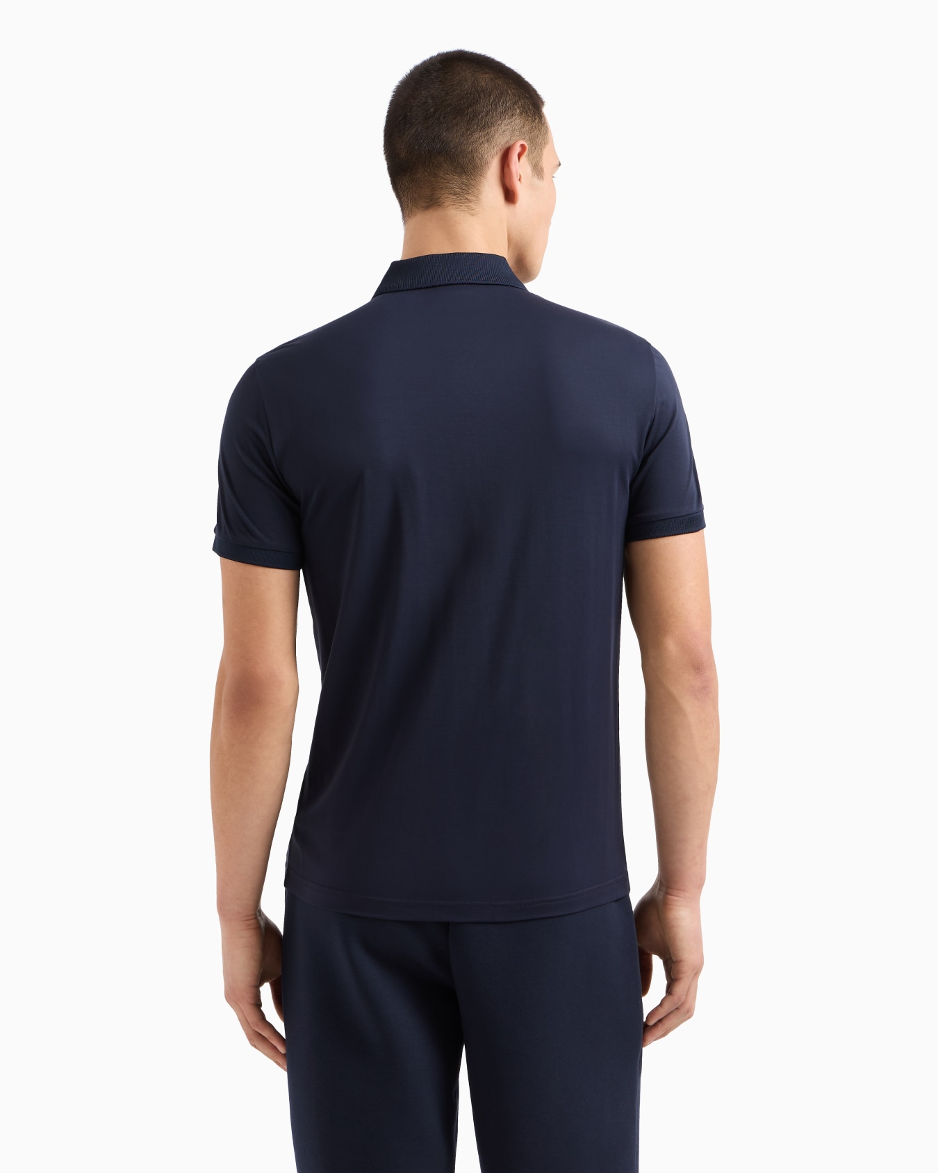 Premium Shield polo shirt in nylon and jersey viscose Slide 2