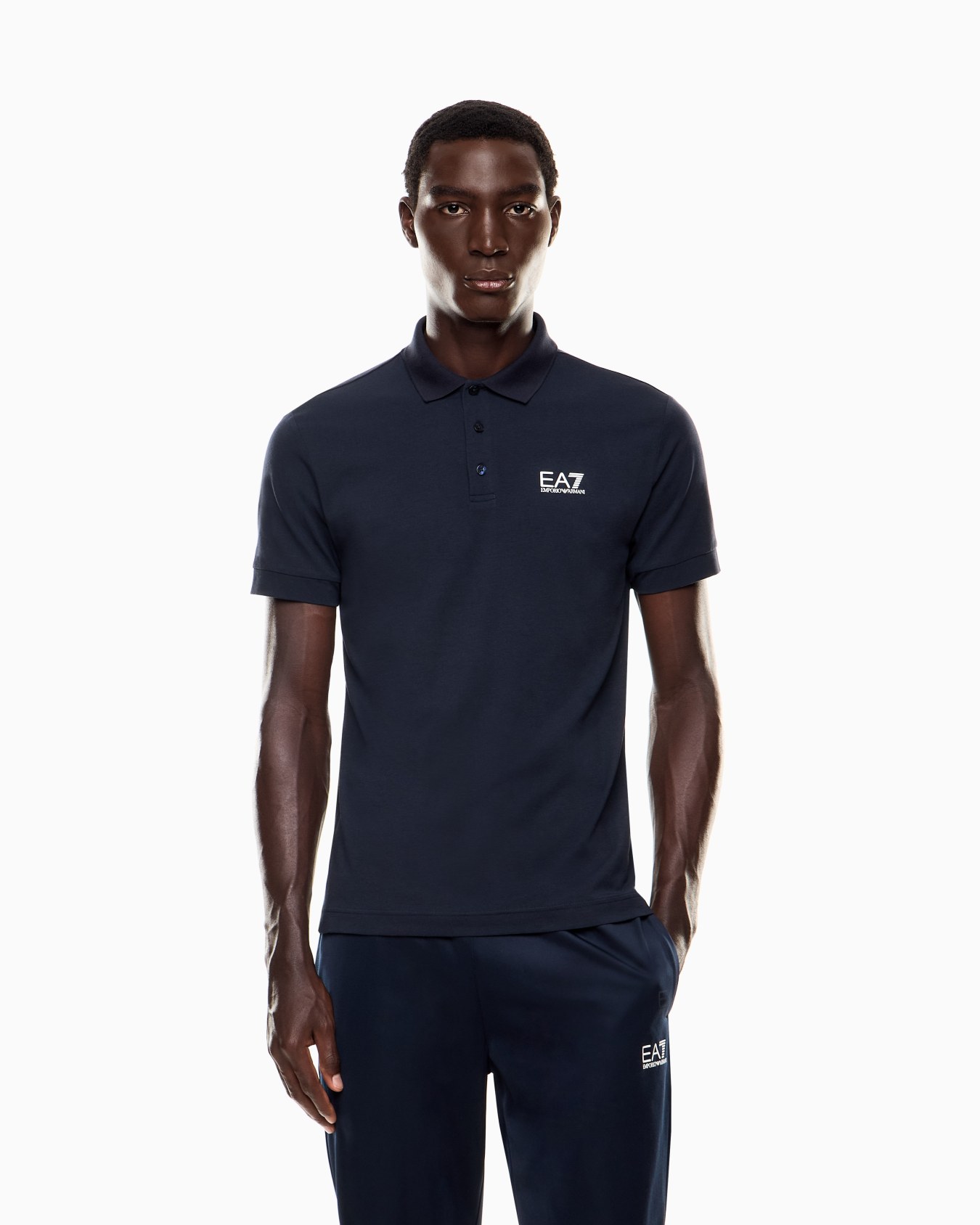 Core Identity stretch-cotton polo shirt Diapositiva 3
