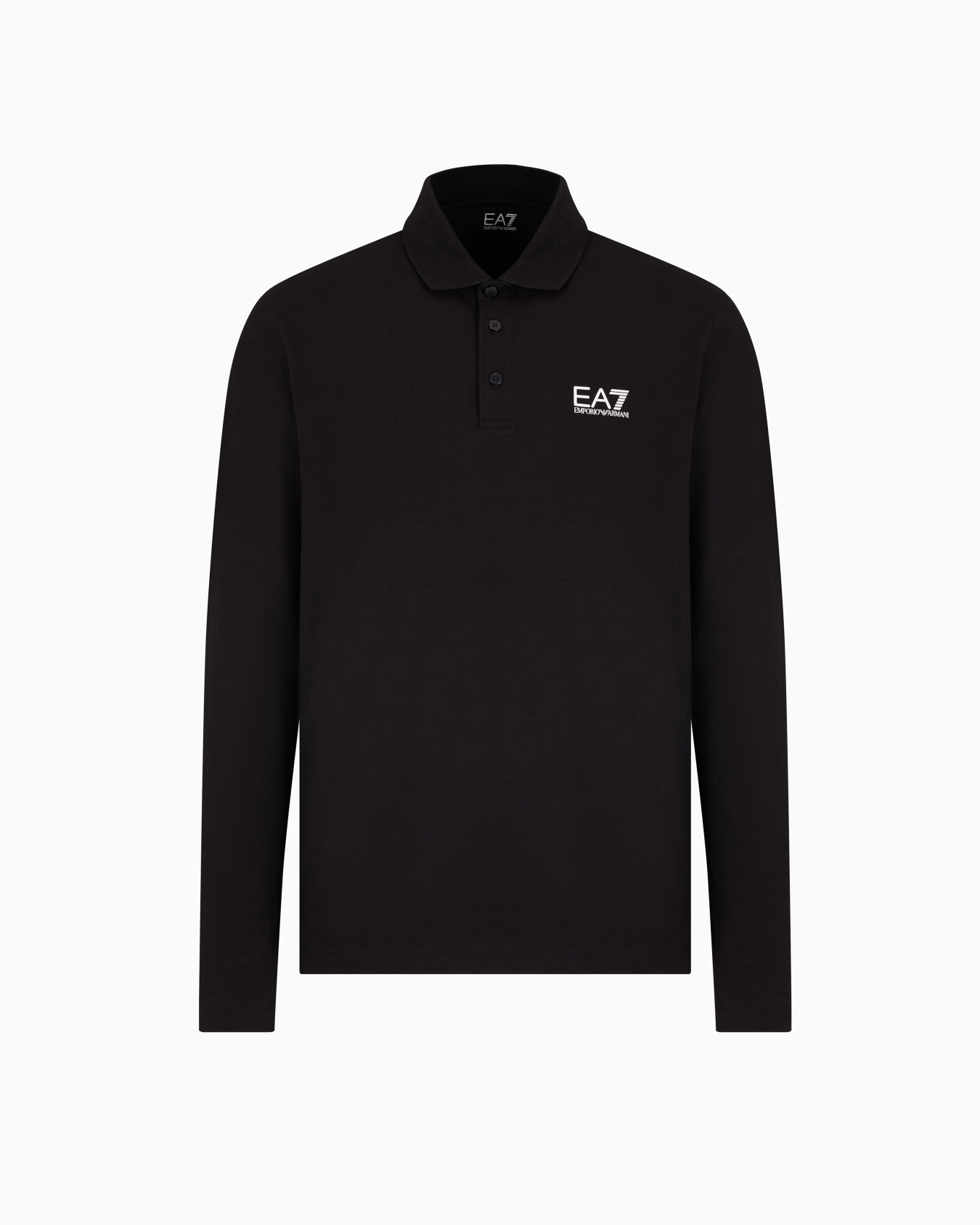 Polo à manches longues en coton stretch Core Identity Diapositive 0