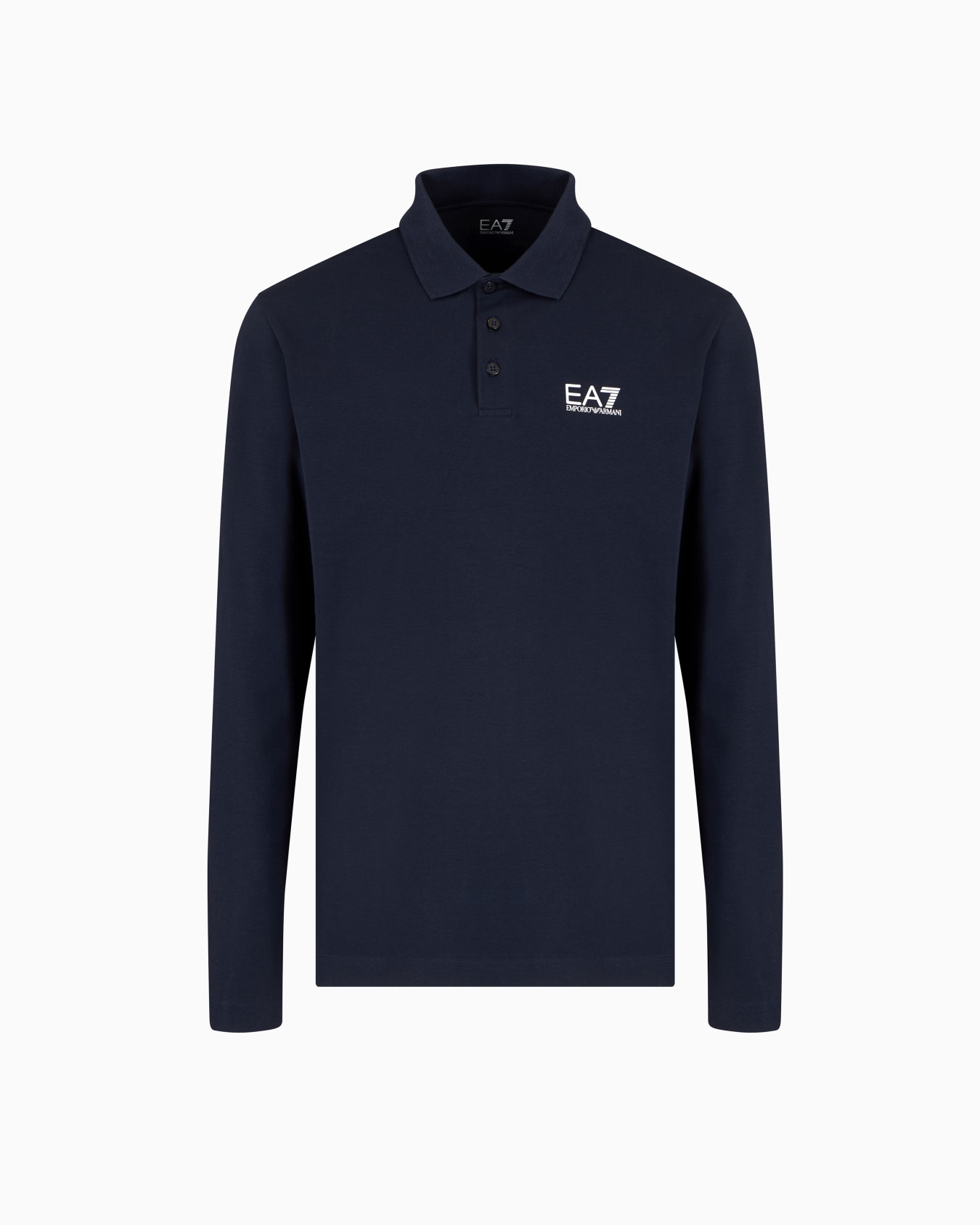 Core Identity stretch-cotton, long-sleeved polo shirt Slide 0