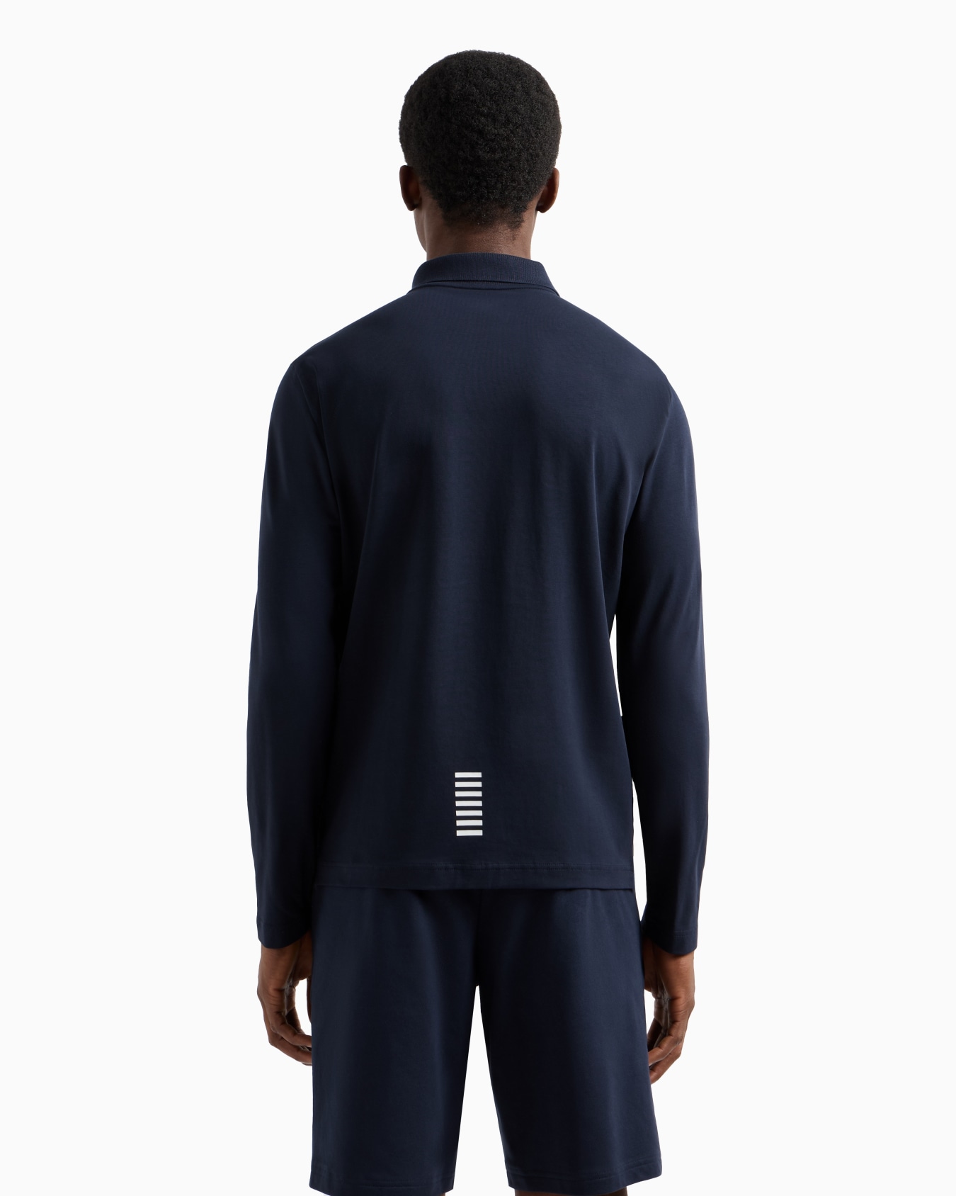 Core Identity stretch-cotton, long-sleeved polo shirt Slide 2