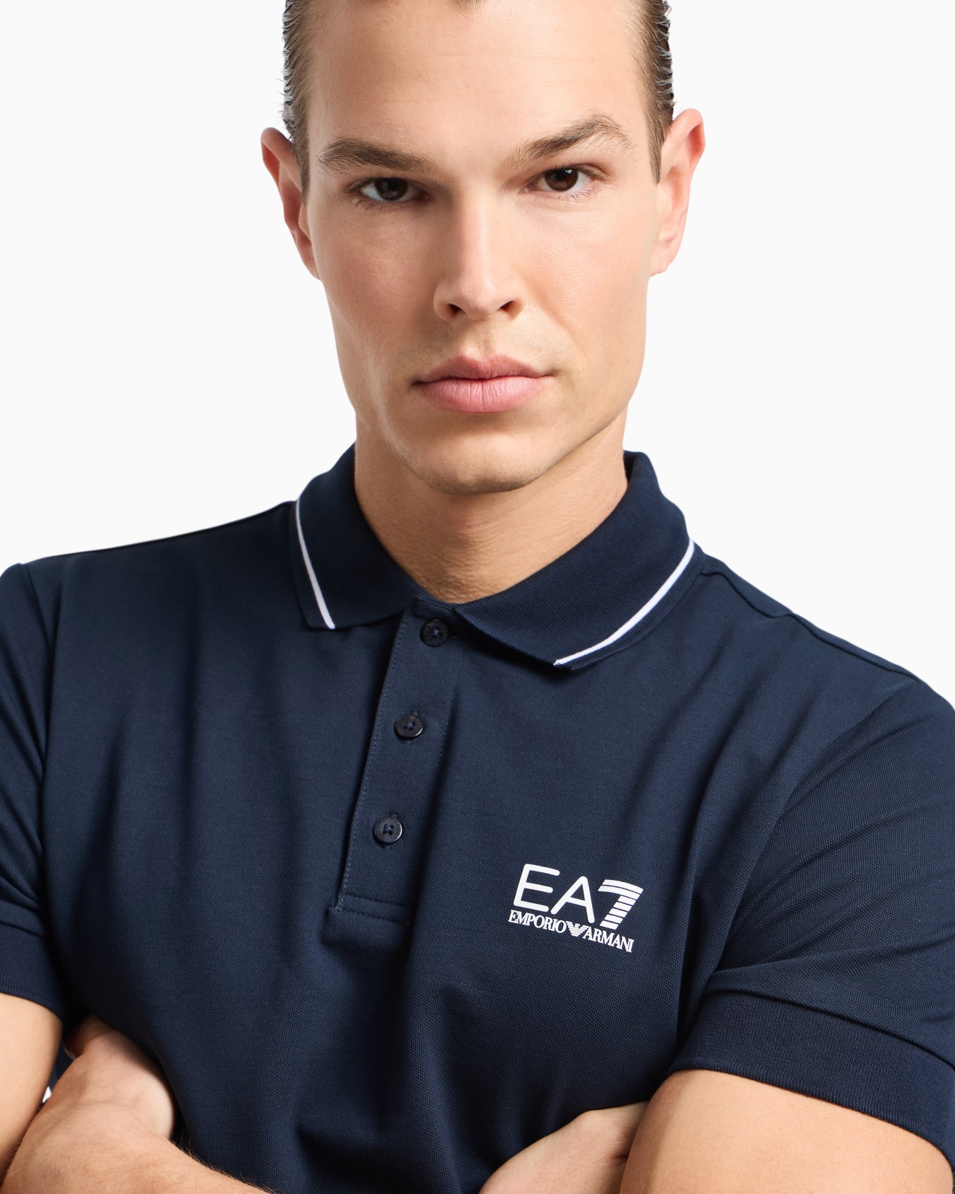 Core Identity stretch-cotton piqué polo shirt Slide 4