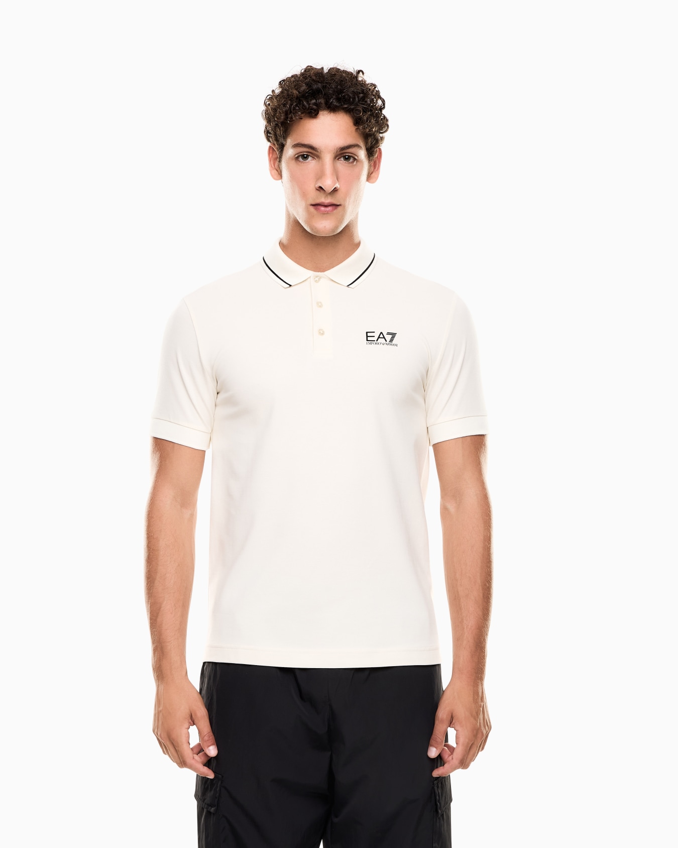 Core Identity stretch-cotton piqué polo shirt Slide 3