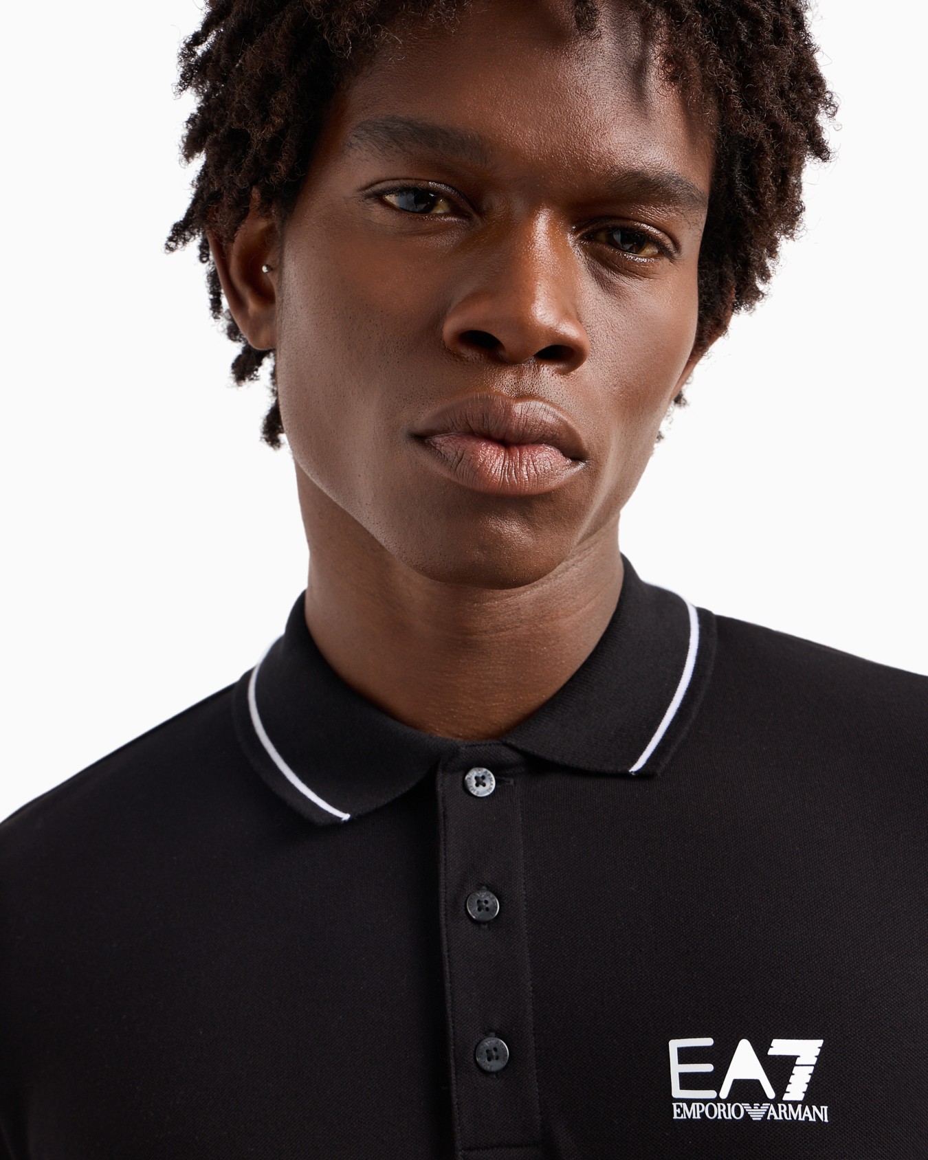 Core Identity stretch-cotton, long-sleeved polo shirt Slide 4