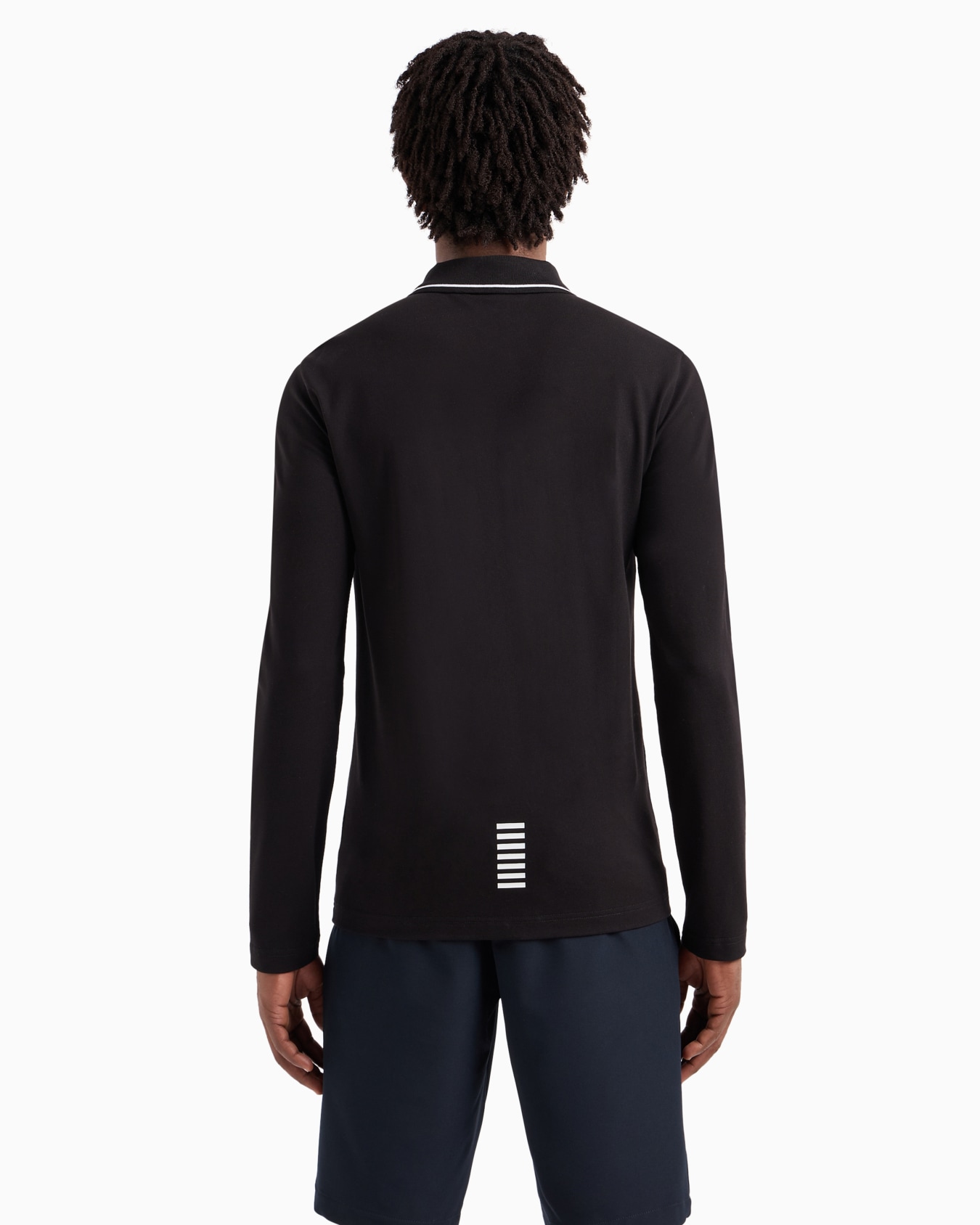 Core Identity stretch-cotton, long-sleeved polo shirt Slide 2