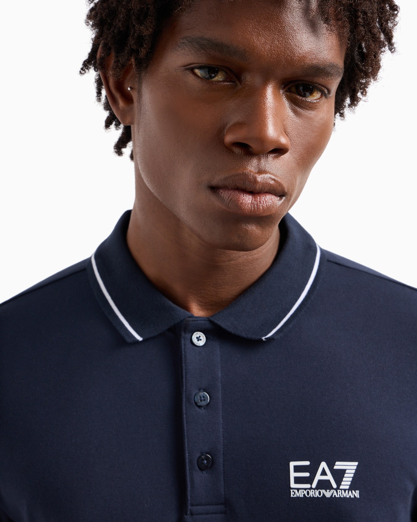 Core Identity stretch-cotton, long-sleeved polo shirt Slide 4