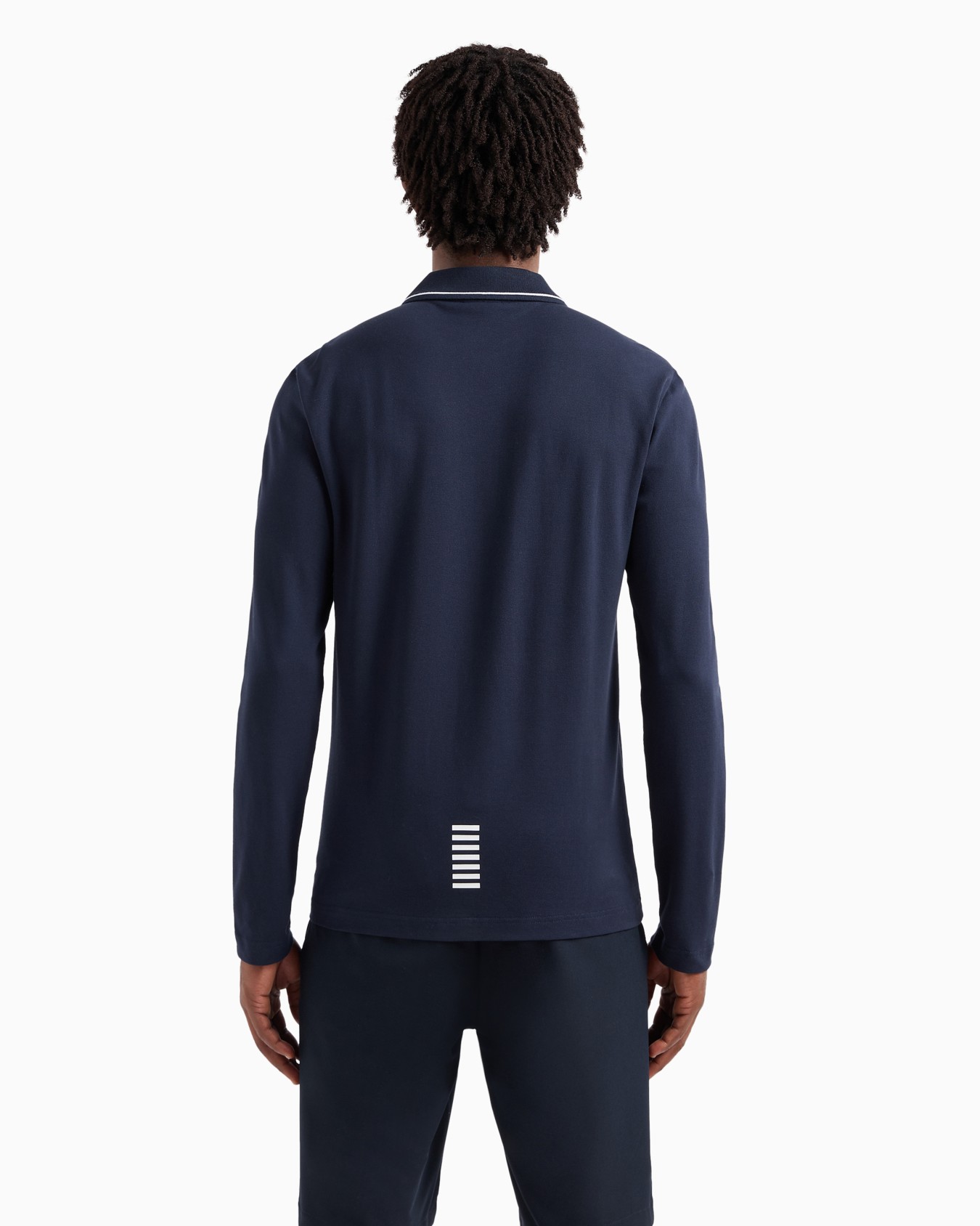 Core Identity stretch-cotton, long-sleeved polo shirt Slide 2